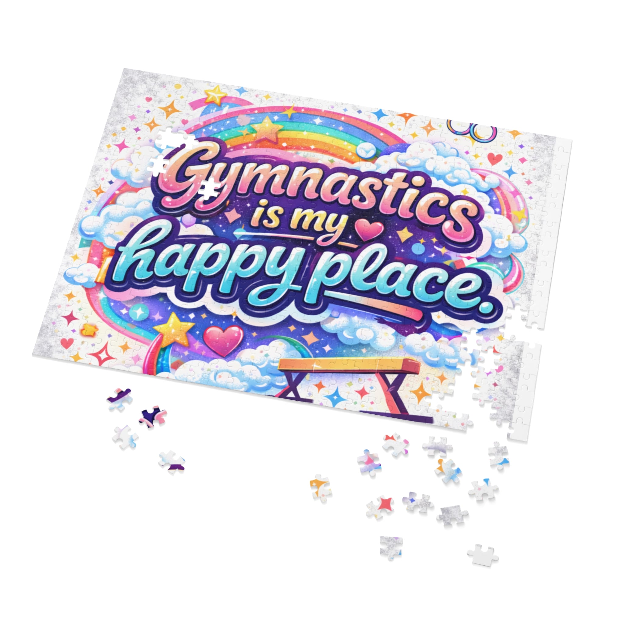 Gymnastics Is My Happy Place Jigsaw Puzzle (with Tin)