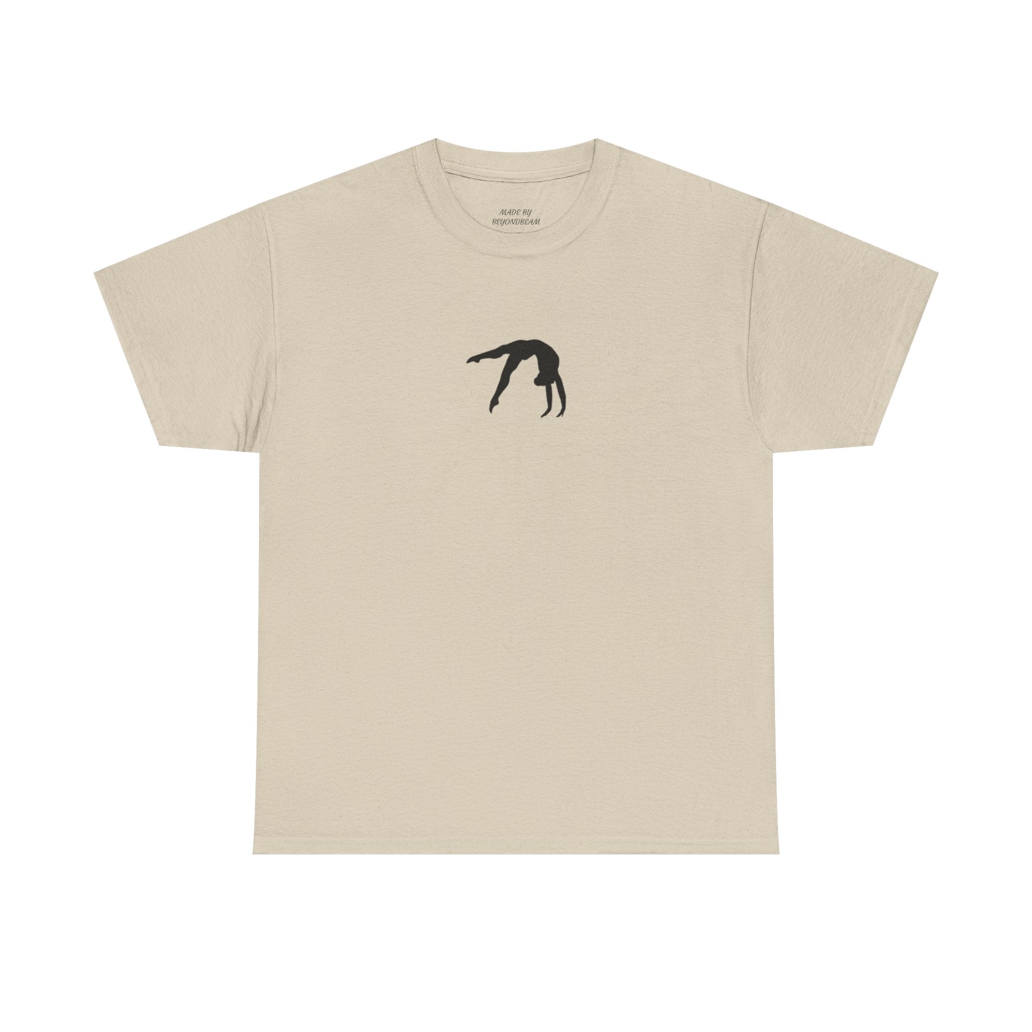 Gymnast Silhouette T-Shirt — Minimal Backbend Design Athletic Tee (Adults)