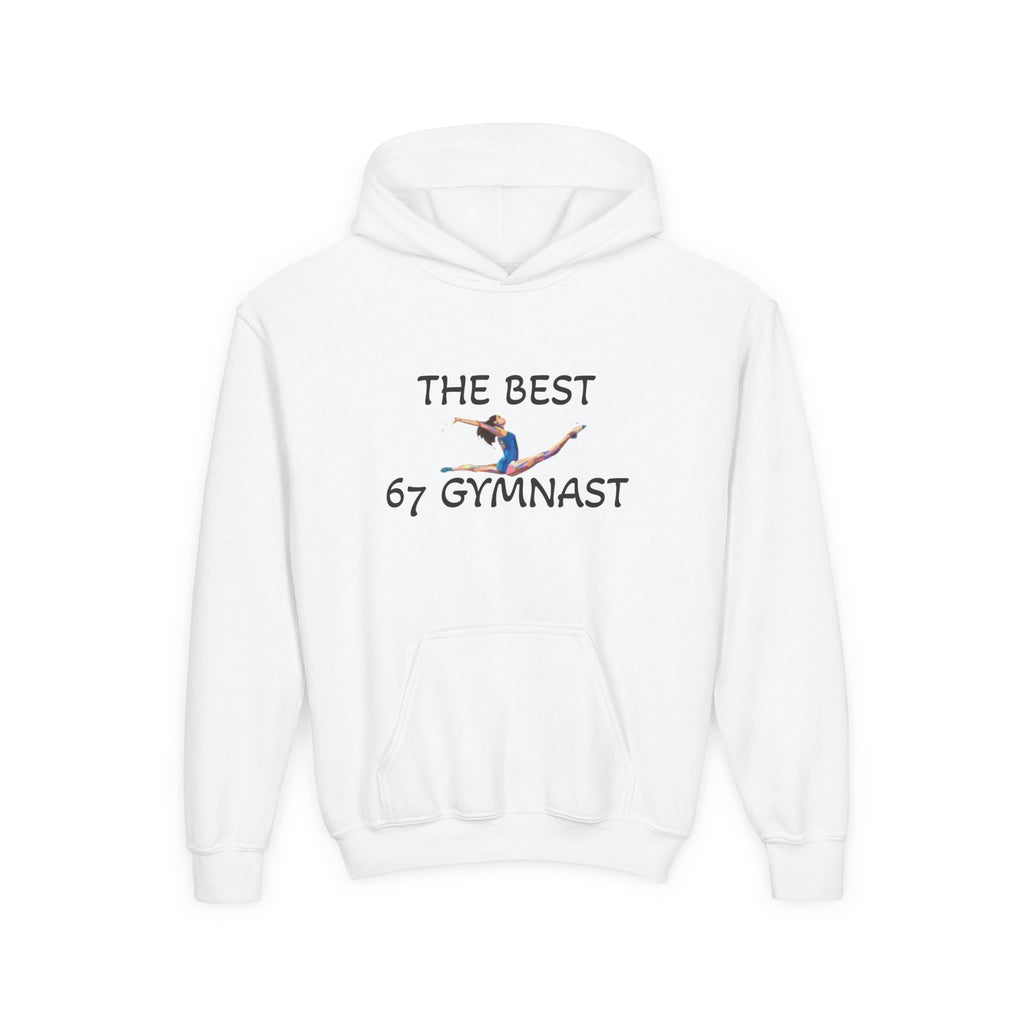 Youth Gymnast Hoodie — "The Best 67 Gymnast" Cute Gymnastics Sweatshirt (Kids)