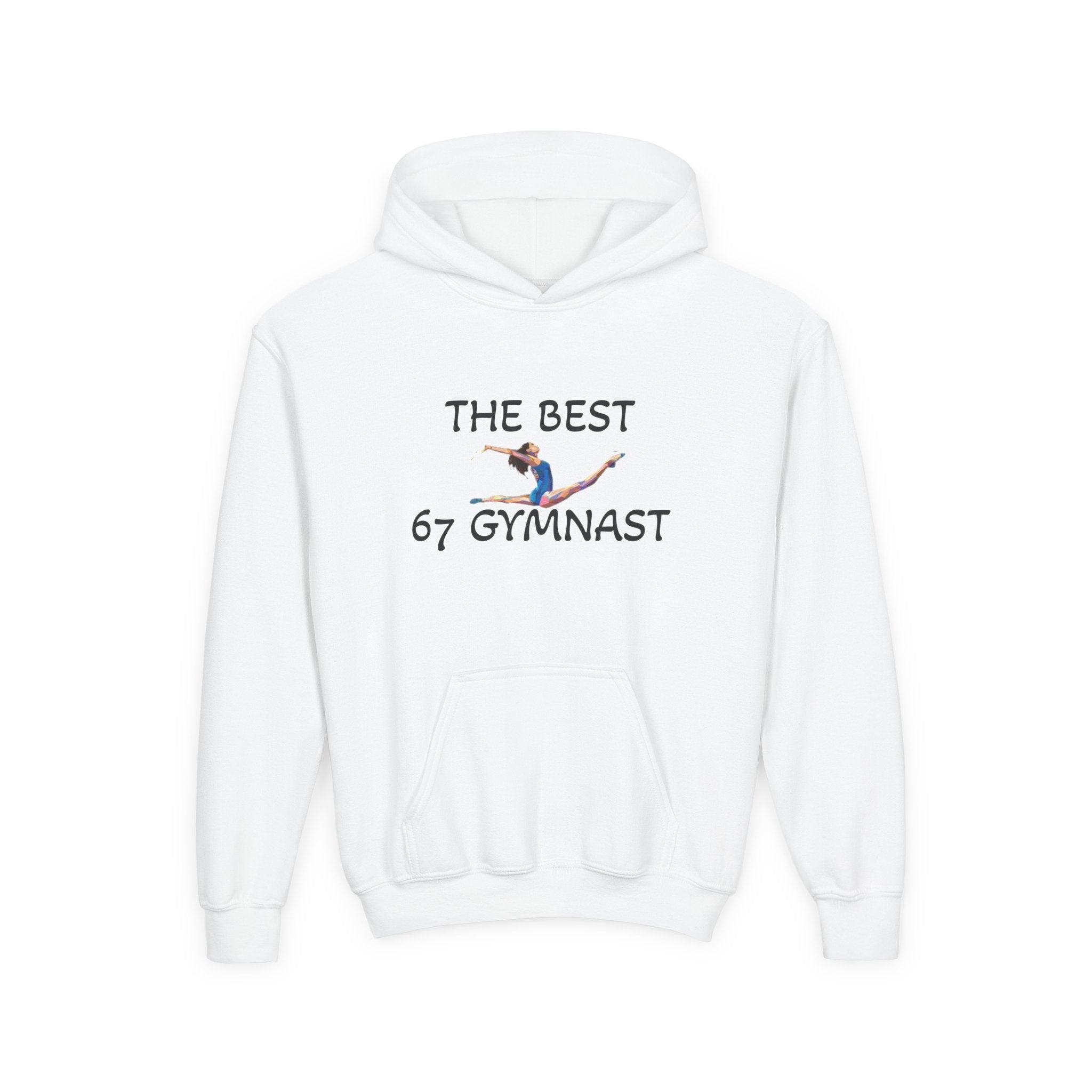 Youth Gymnast Hoodie — "The Best 67 Gymnast" Cute Gymnastics Sweatshirt (Kids)