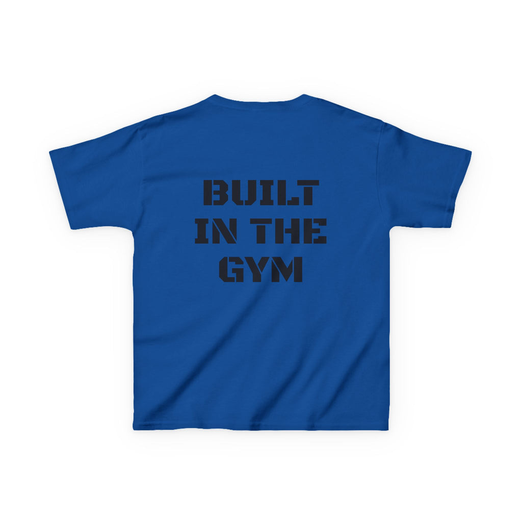 Kids Tee — "Built in the Gym" Motivational Fitness Shirt