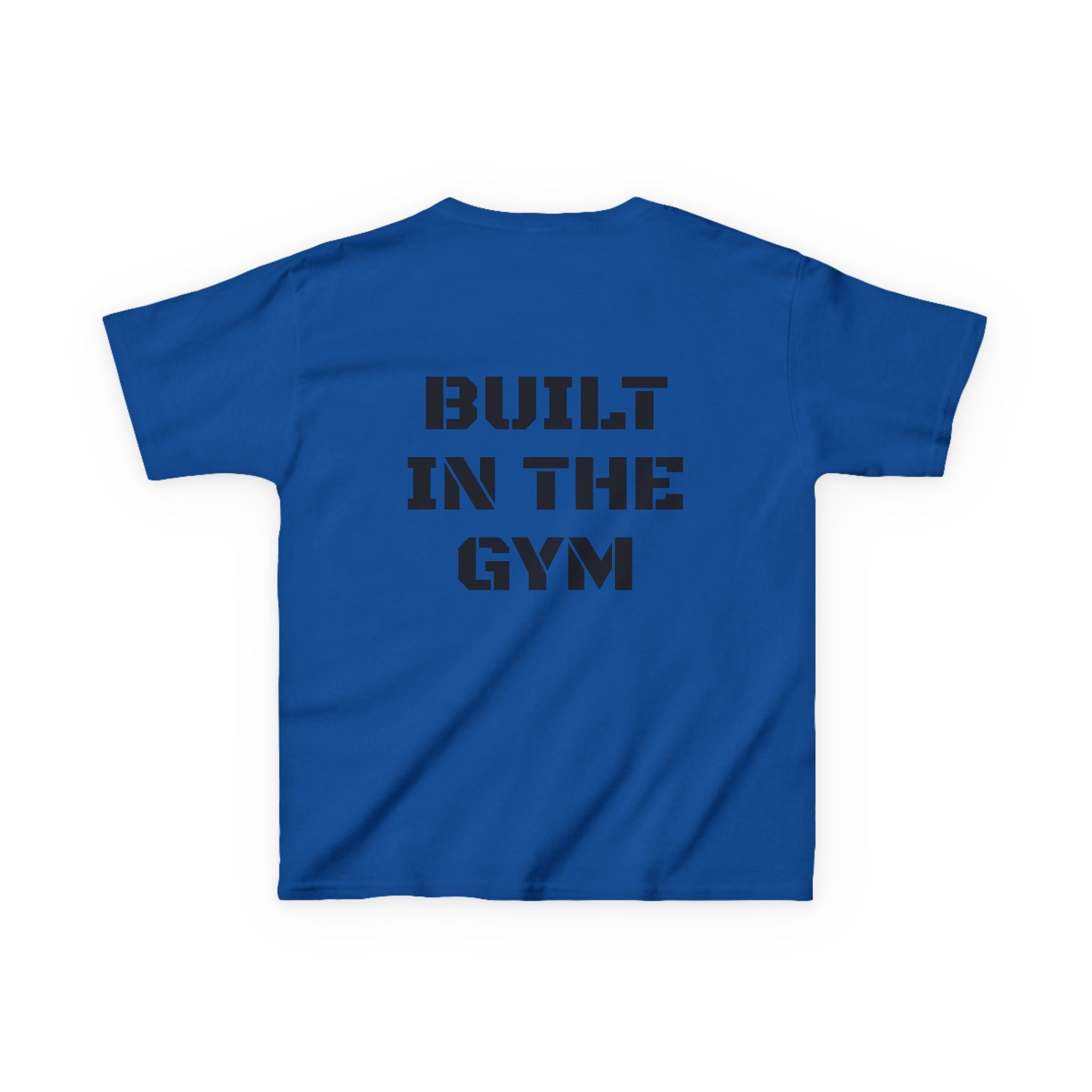 Kids Tee — "Built in the Gym" Motivational Fitness Shirt