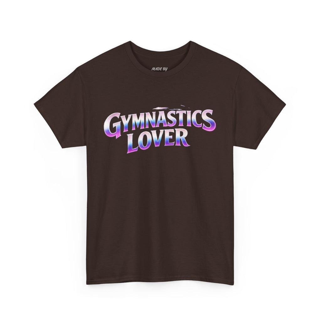 Adults Gymnastics Lover Tee — Retro Iridescent Graphic T-Shirt for Gymnastics Fans