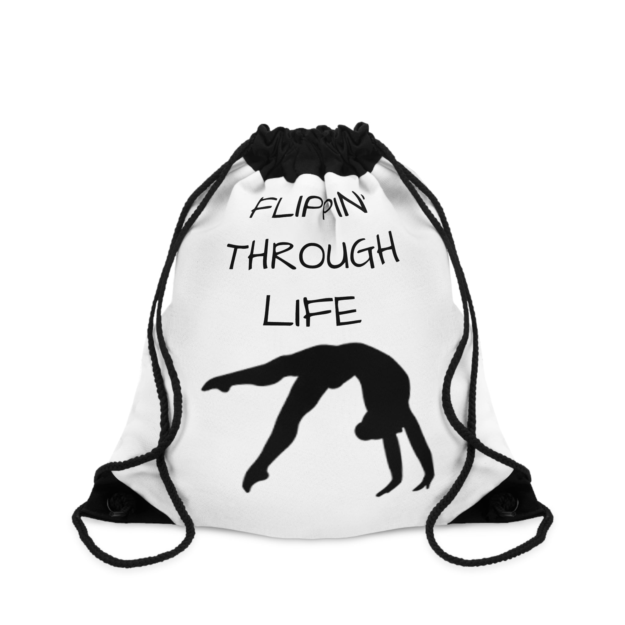 Flippin' Through Life Drawstring Bag