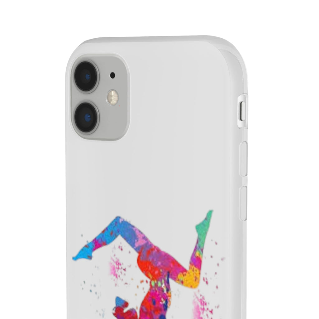 Gymnast Silhouette Phone Case – Colorful Acrobat Watercolor iPhone Cover