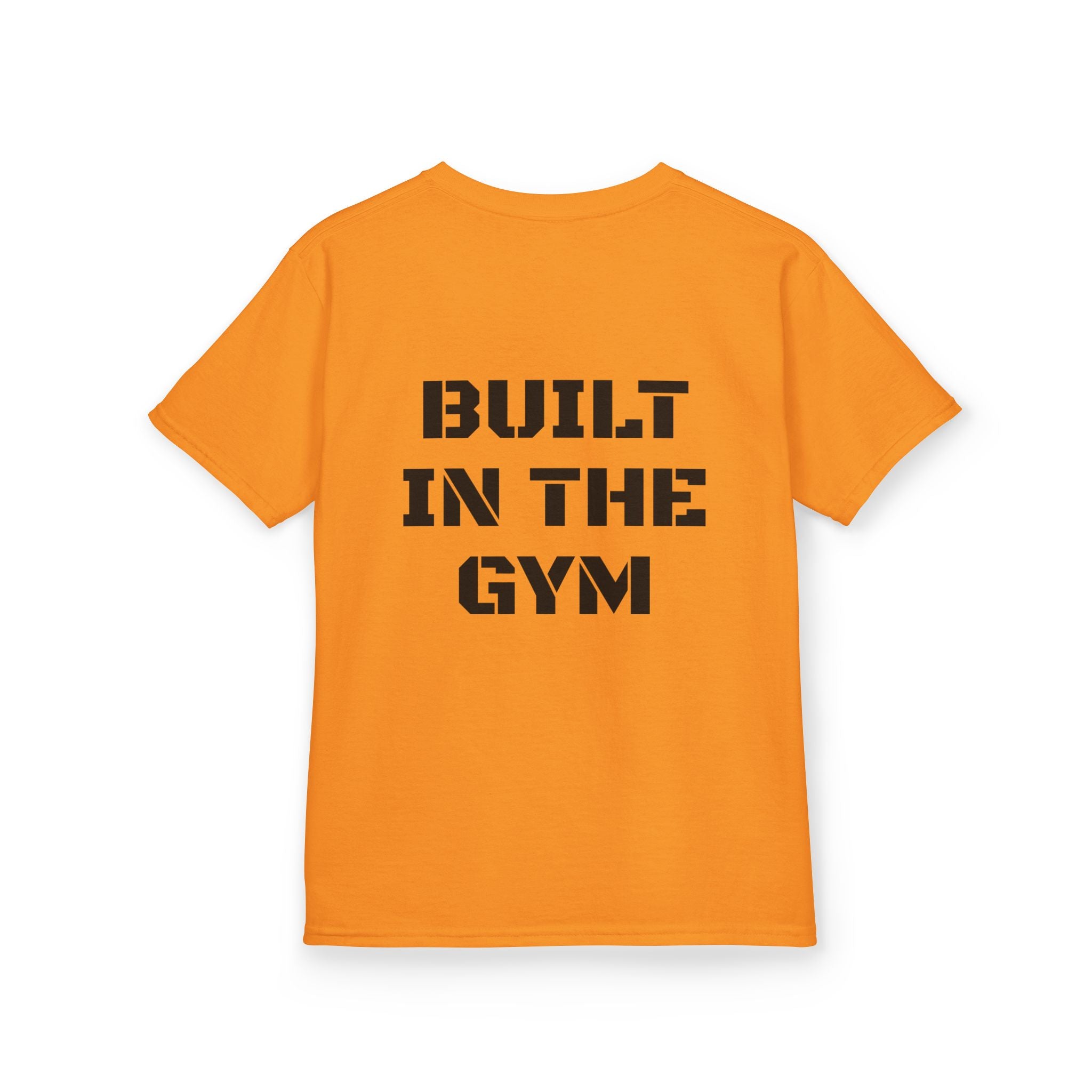 Kids Tee — "Built in the Gym" Motivational Fitness Shirt