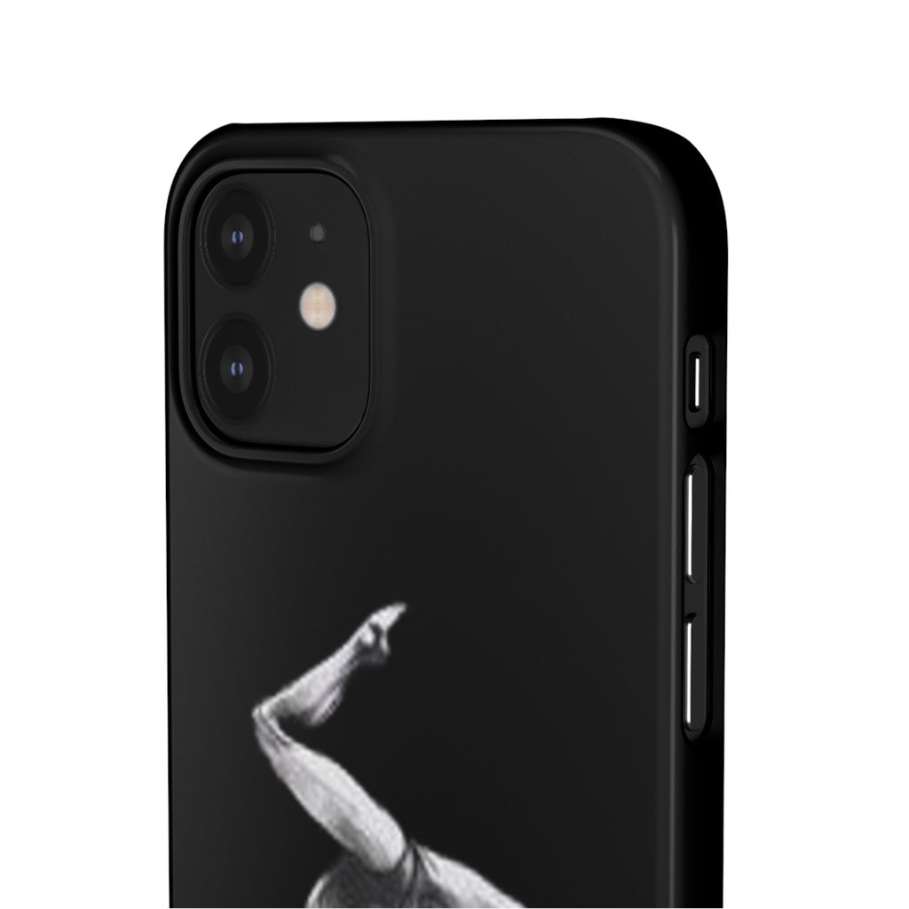 Gymnastics Phone Case — Black Chalk-Style Handstand Design