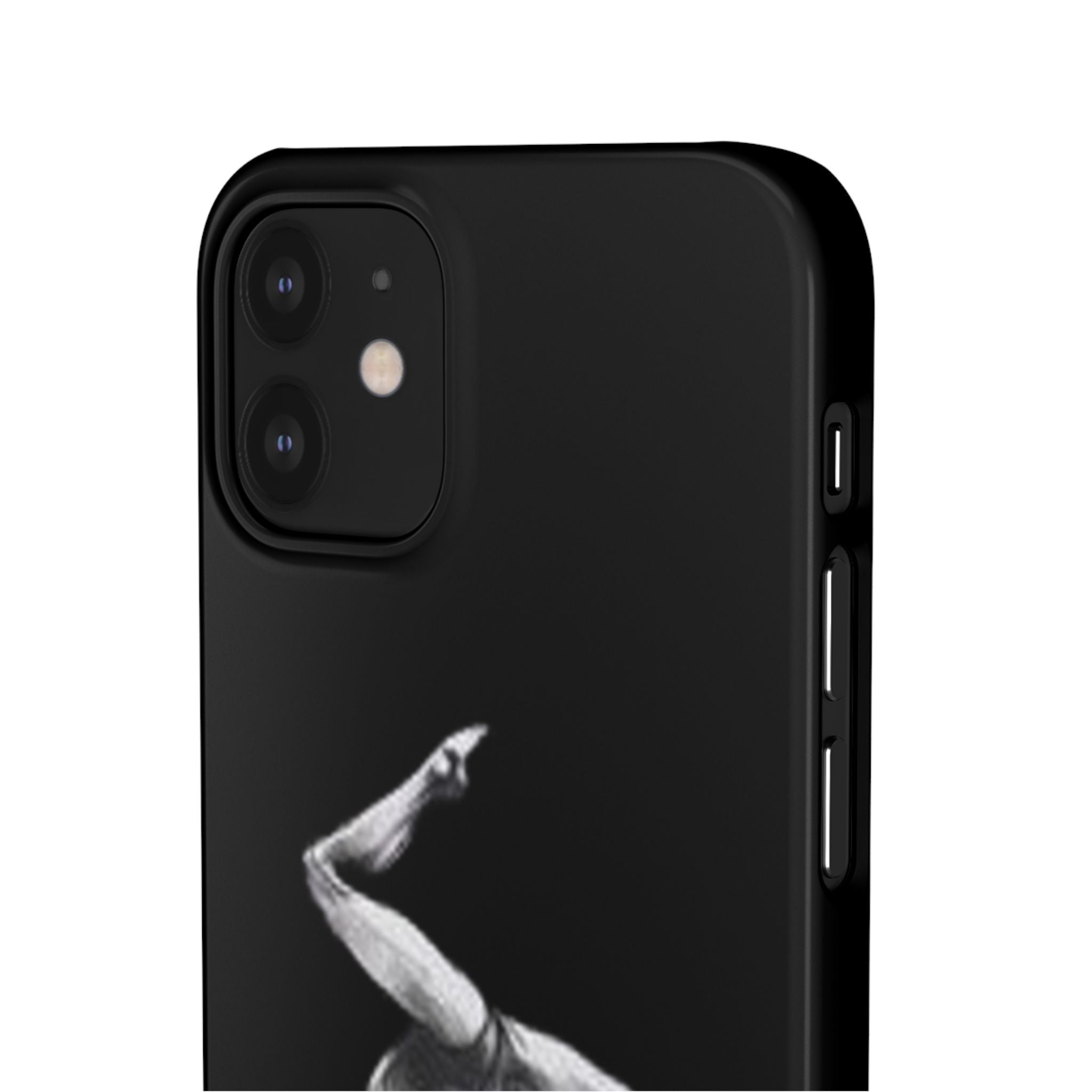 Gymnastics Phone Case — Black Chalk-Style Handstand Design