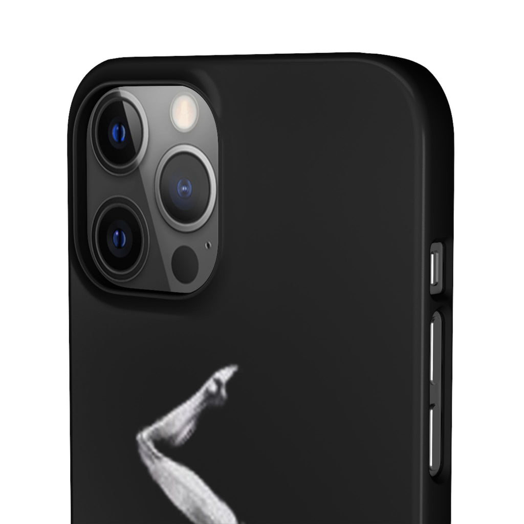 Coach Gymnastics Phone Case — Black Snap Phone Cover with Gymnast Silhouette
