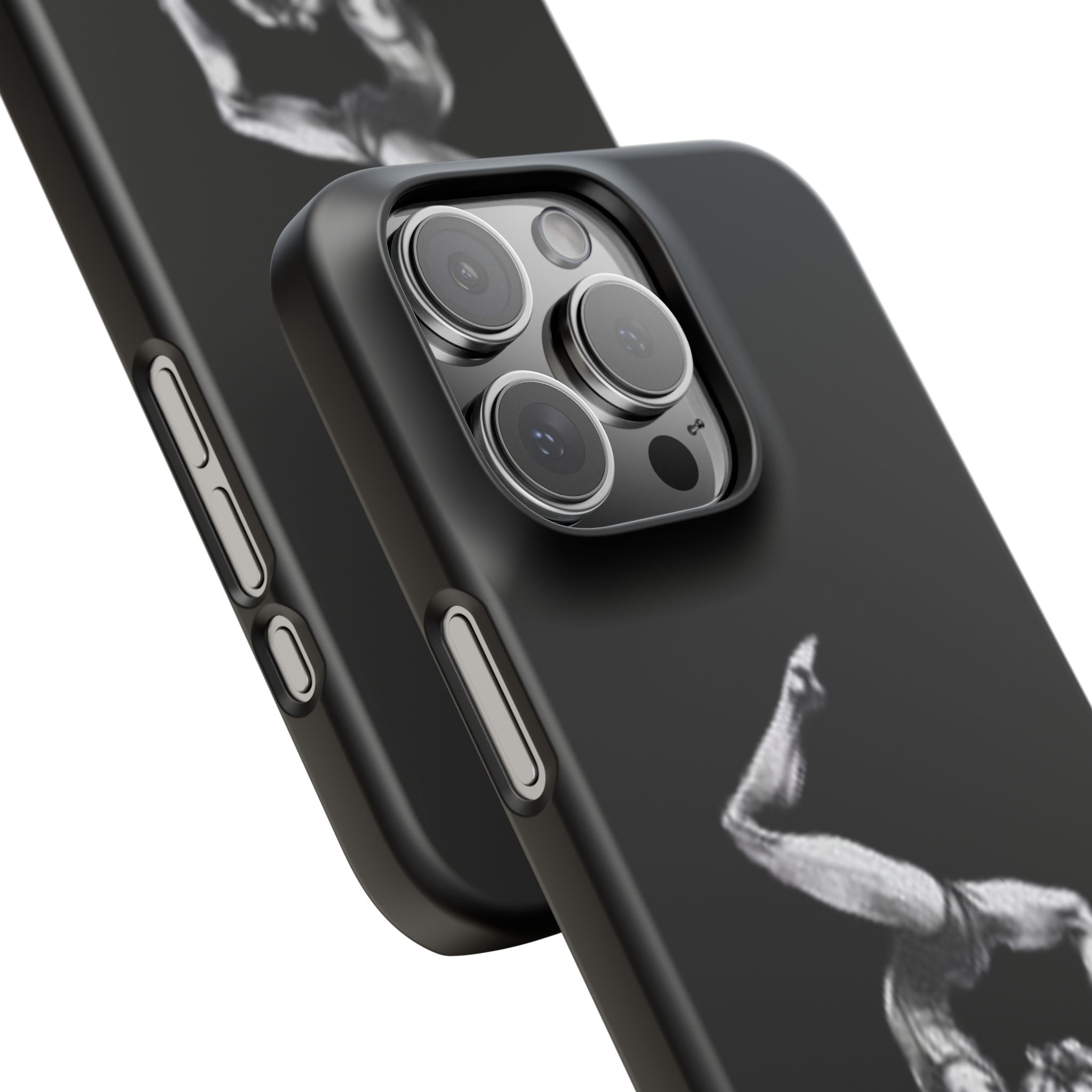 Gymnastics Phone Case — Black Chalk-Style Handstand Design