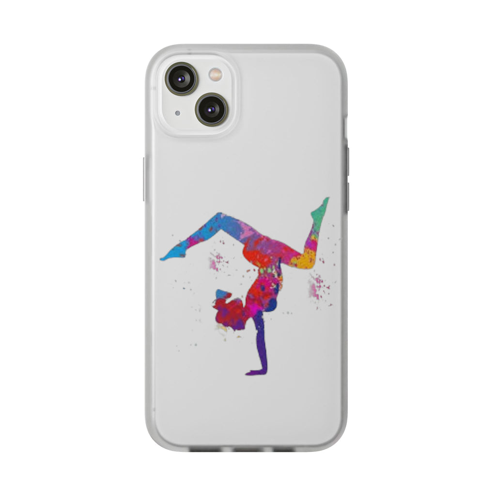 Gymnast Silhouette Phone Case – Colorful Acrobat Watercolor iPhone Cover