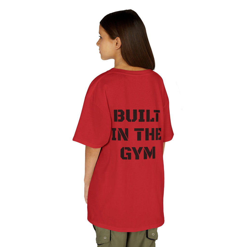 Kids Tee — "Built in the Gym" Motivational Fitness Shirt
