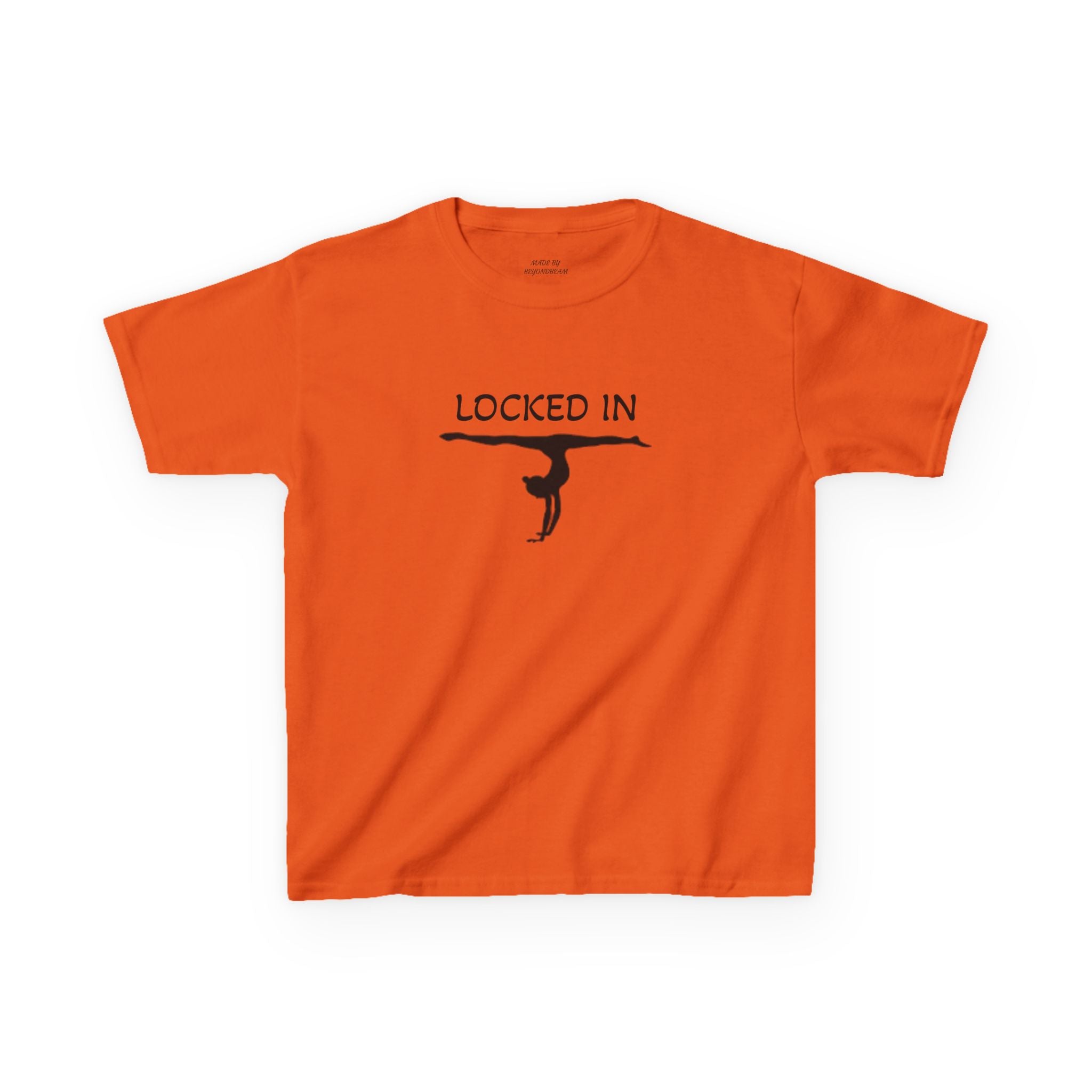Kids Gymnastics T‑Shirt — "Stay Locked In" Balance Beam Design