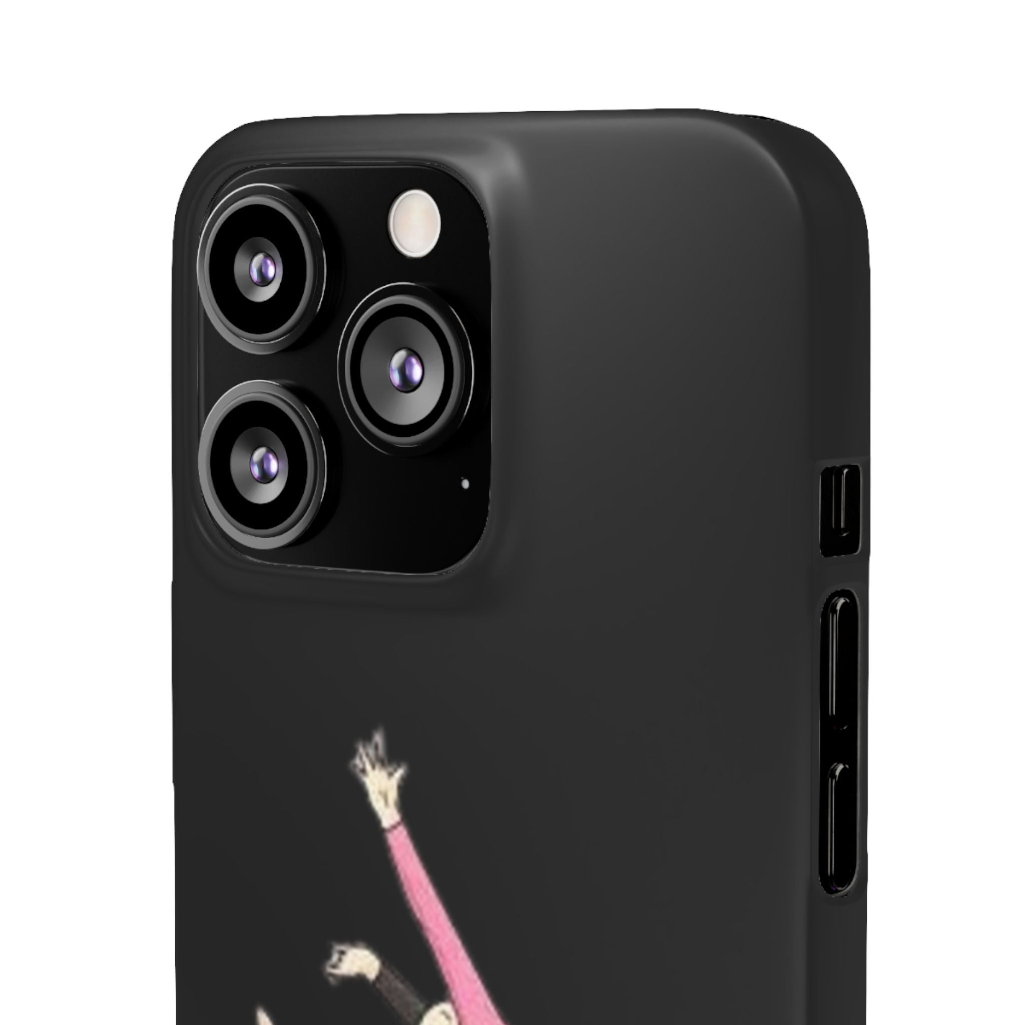 Gymnastics Phone Case — Leaping Girl Snap Case (Black)