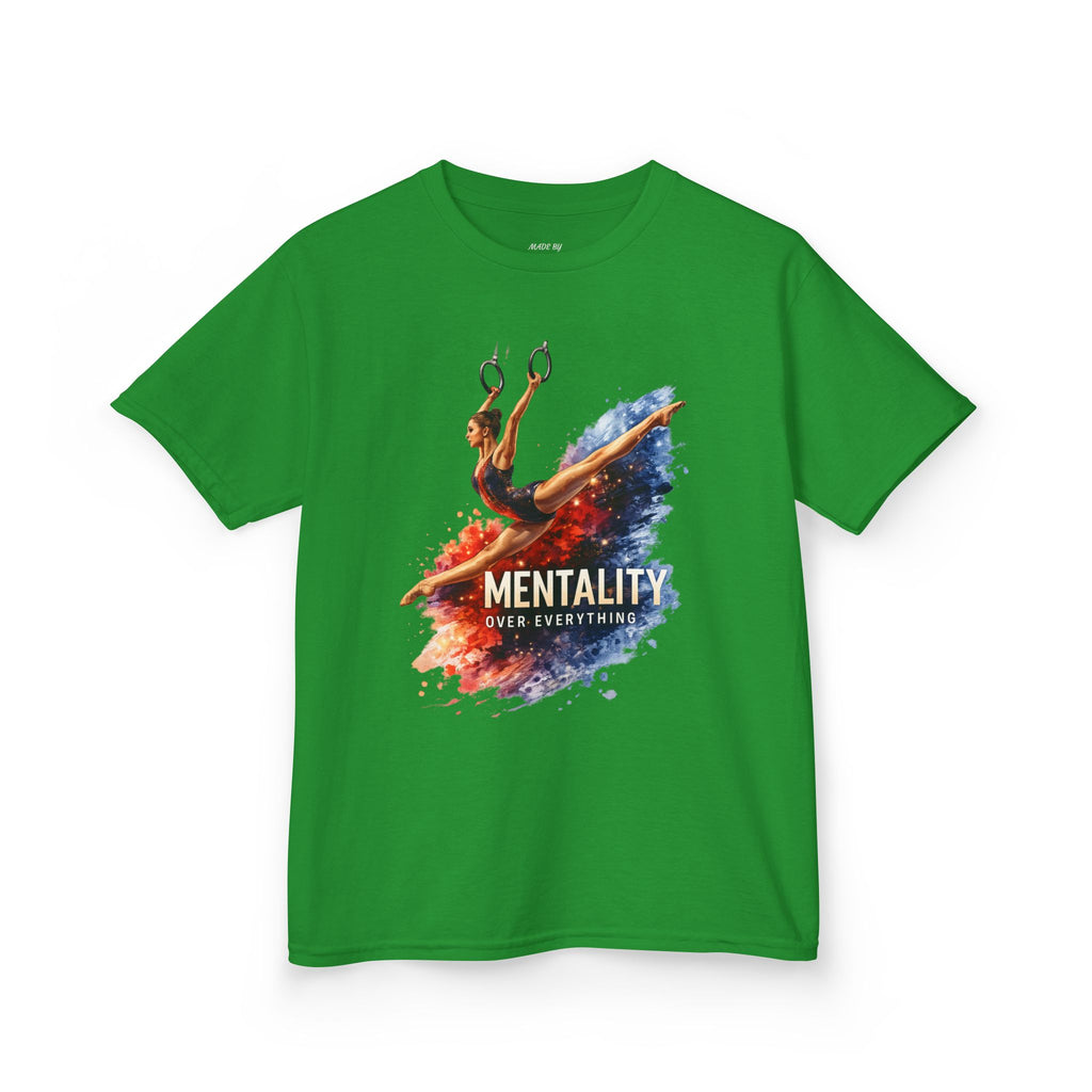 Kids Gymnastics T‑Shirt — 'Mentality: Gymnastics' Colorful Athlete Design