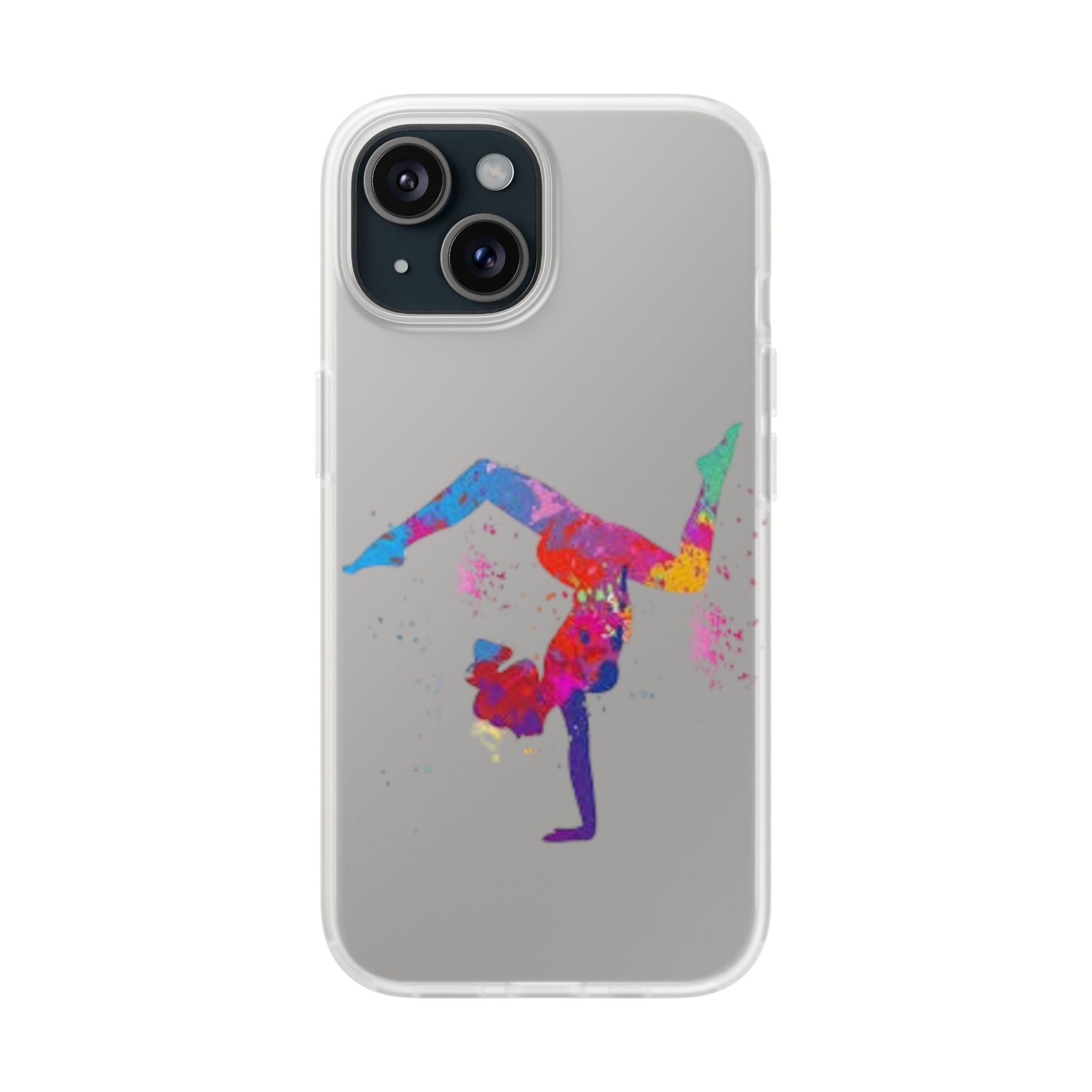 Gymnast Silhouette Phone Case – Colorful Acrobat Watercolor iPhone Cover