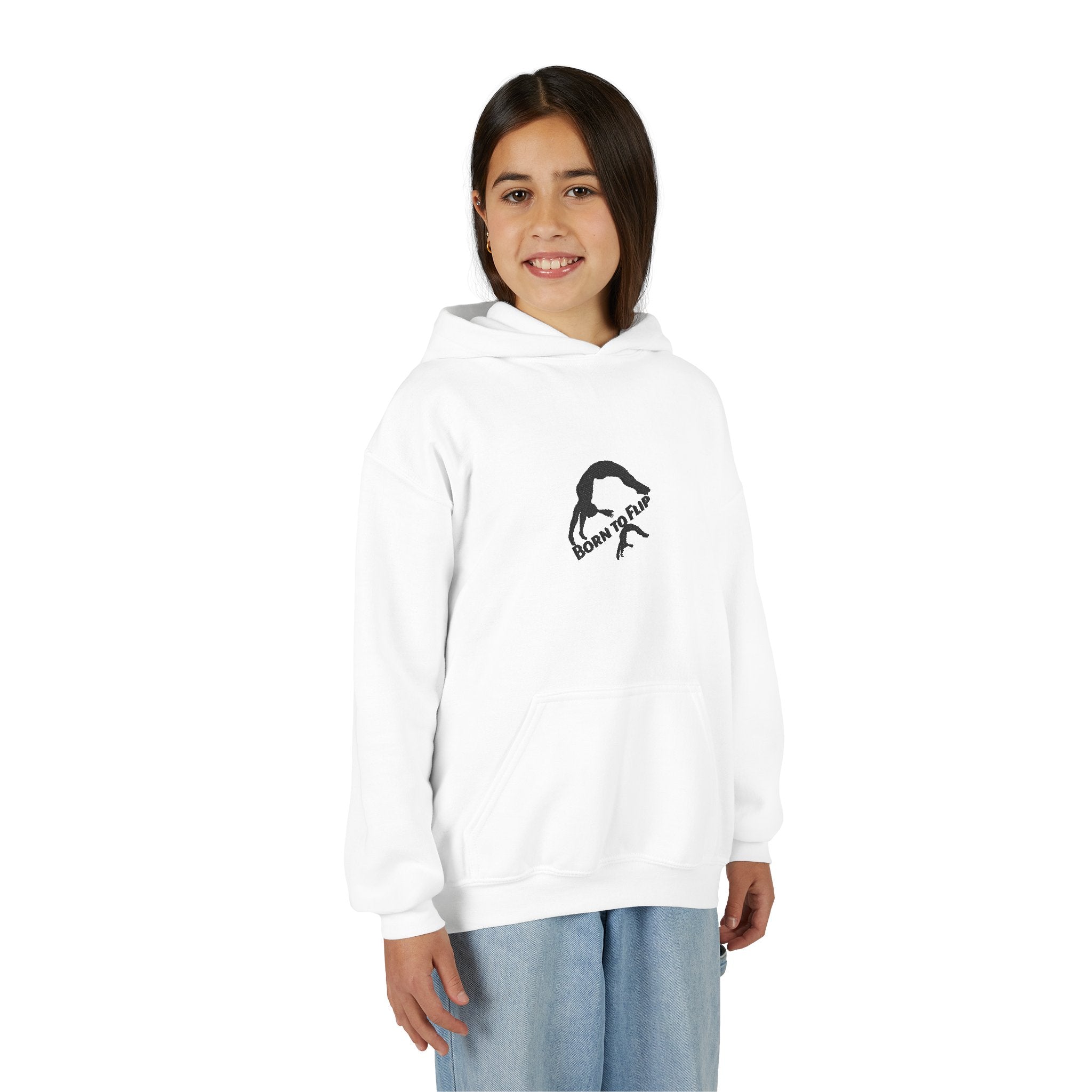 Kids Born to Flip Hoodie – Stylish Youth Gym Sweatshirt (Kids)
