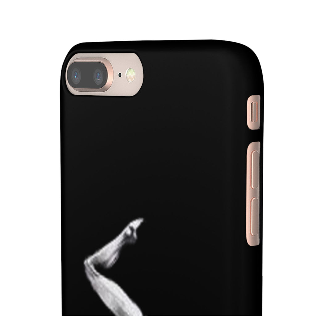 Gymnastics Phone Case — Black Chalk-Style Handstand Design
