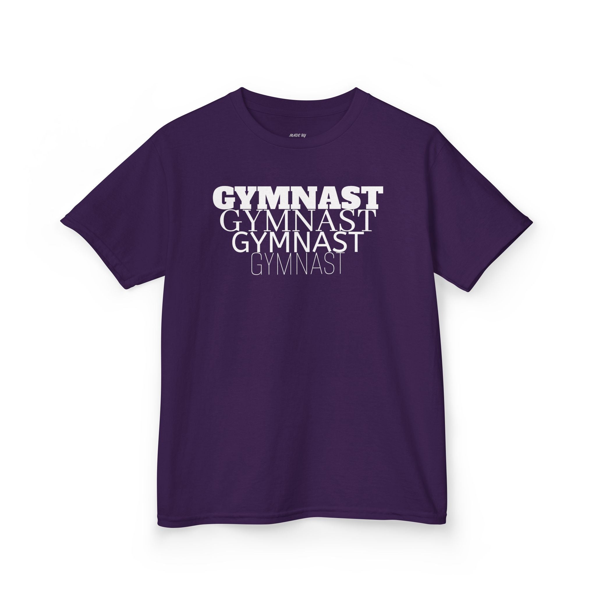 Kids Gymnast Repeat Logo Tee - Youth Gymnastics Shirt