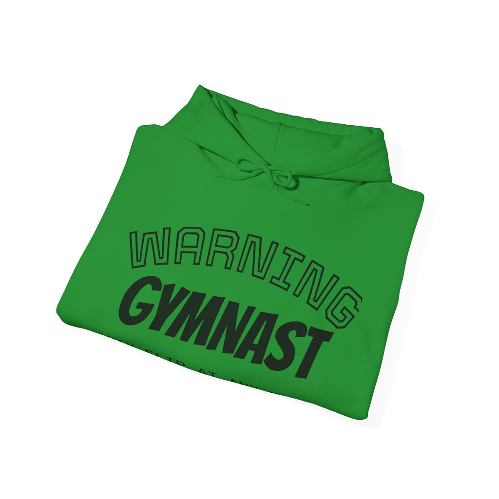 Unisex Heavy Blend™ Hooded Sweatshirt - WARNING GYMNAST MAY FLIP (Adult)