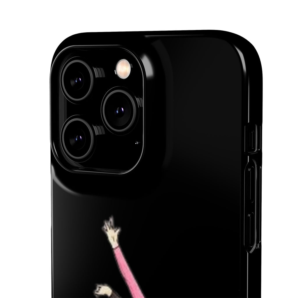 Gymnastics Phone Case — Leaping Girl Snap Case (Black)