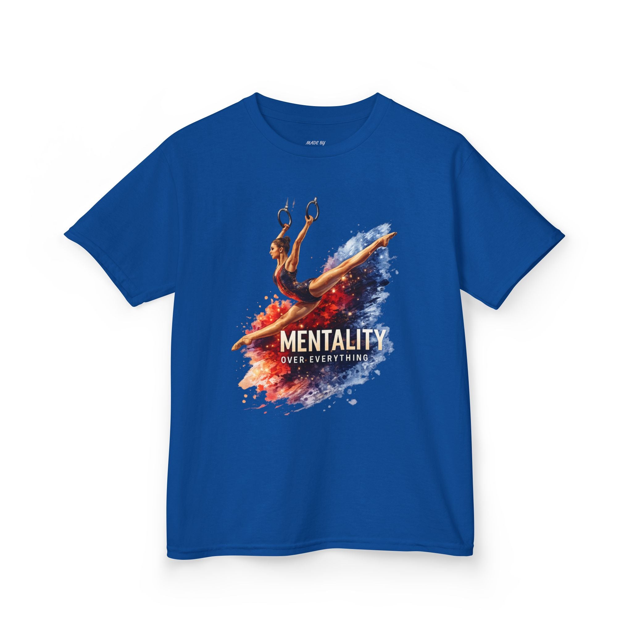 Kids Gymnastics T‑Shirt — 'Mentality: Gymnastics' Colorful Athlete Design