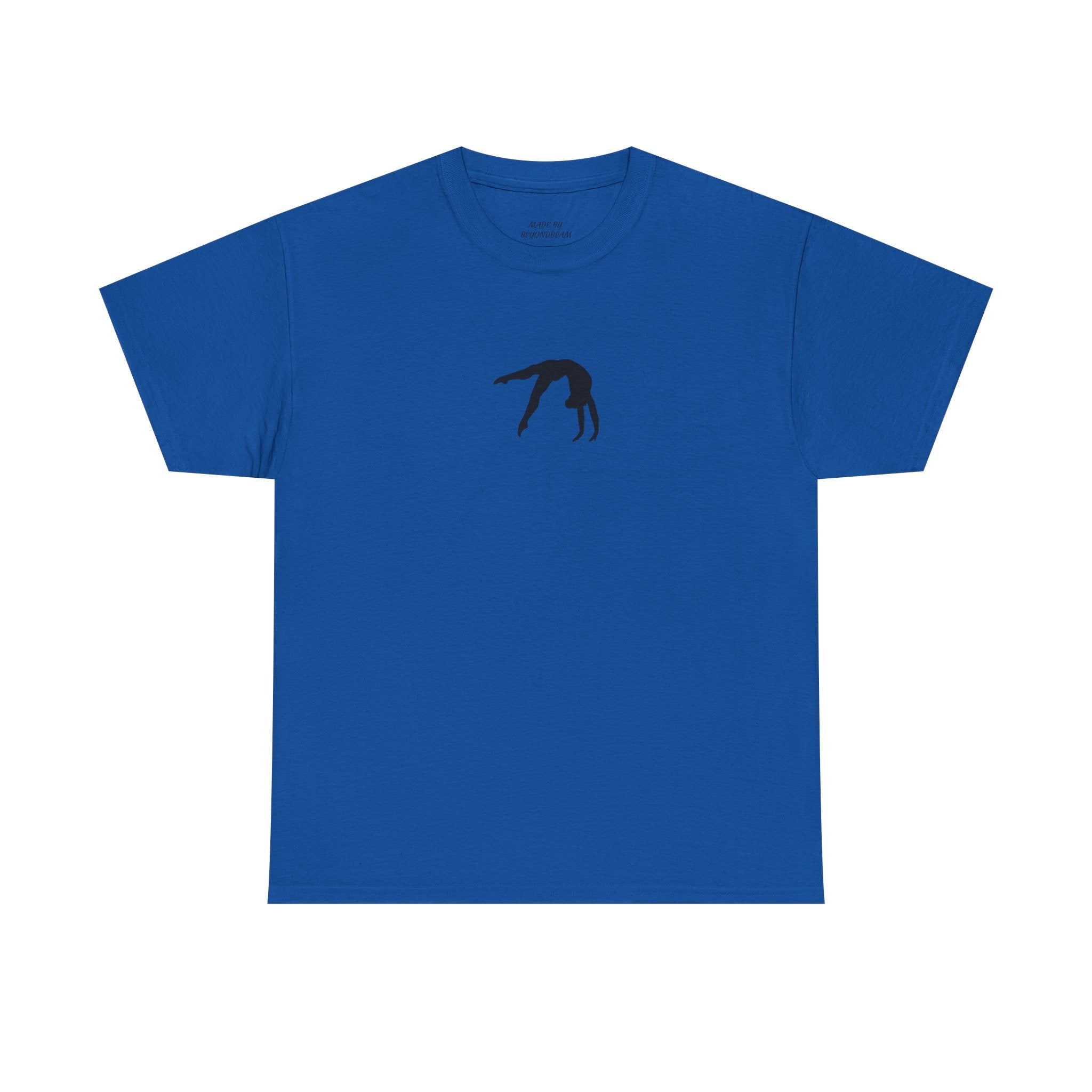 Gymnast Silhouette T-Shirt — Minimal Backbend Design Athletic Tee (Adults)