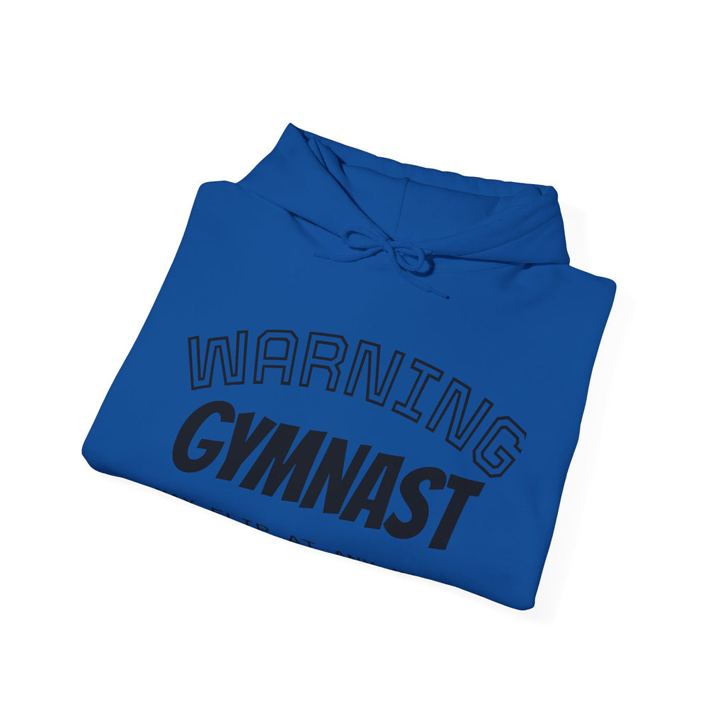 Unisex Heavy Blend™ Hooded Sweatshirt - WARNING GYMNAST MAY FLIP (Adult)