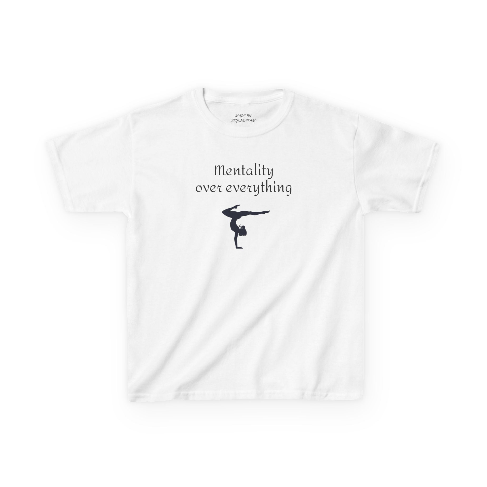 Kids Tee — “Mentality Over Everything” Gymnast Silhouette Shirt
