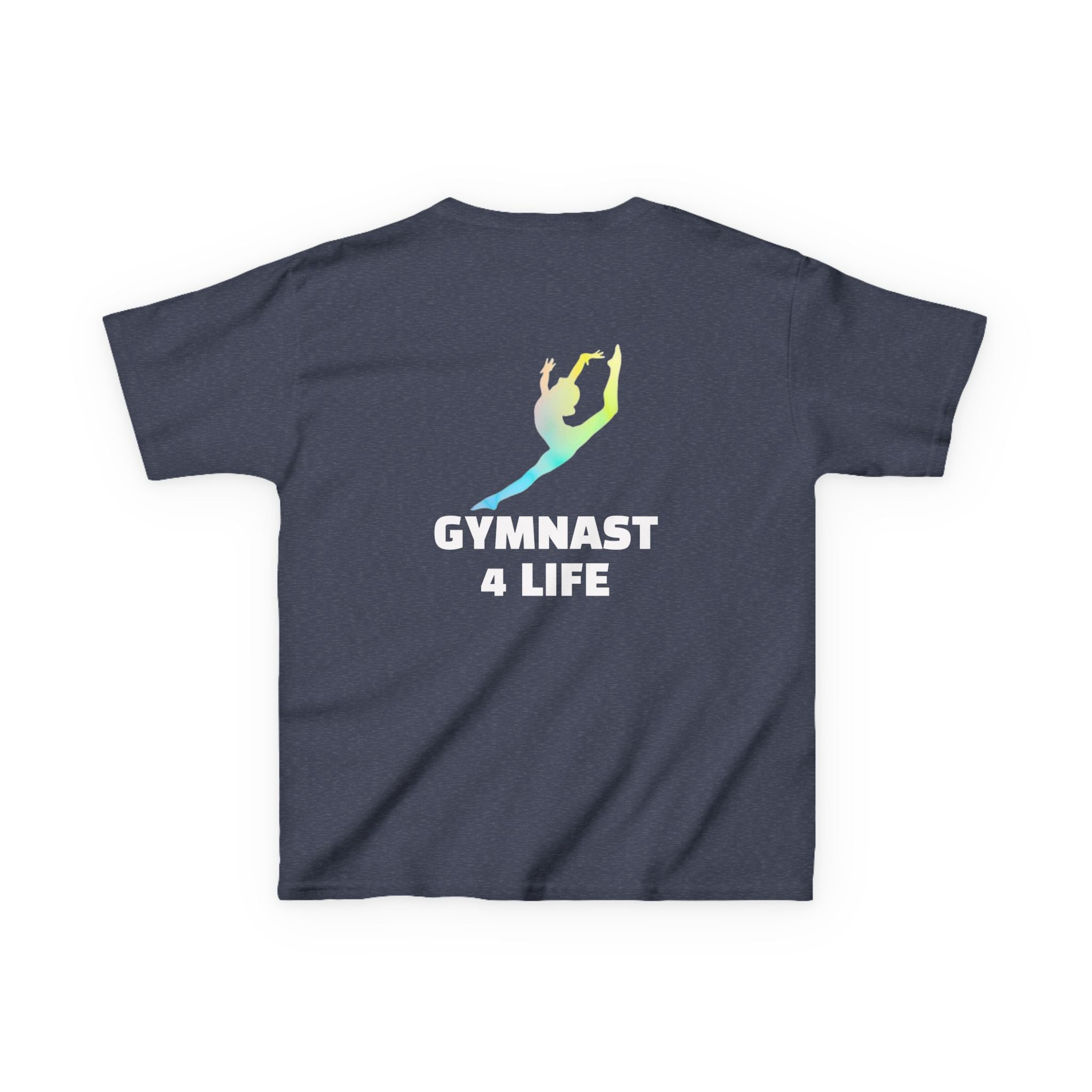 Gymnast Kids Tee — 'Gymnast 4 Life' Gradient Silhouette Shirt