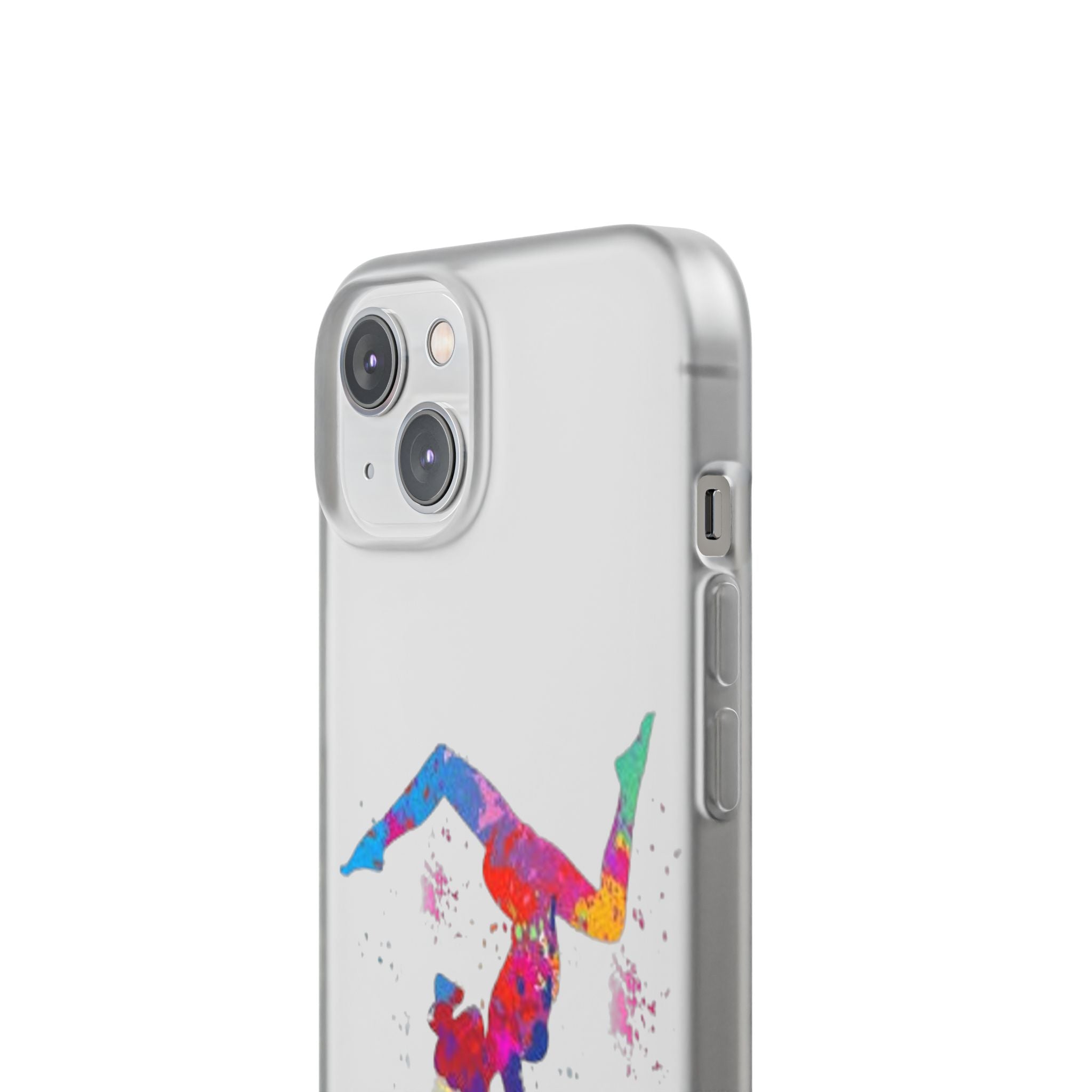 Gymnast Silhouette Phone Case – Colorful Acrobat Watercolor iPhone Cover