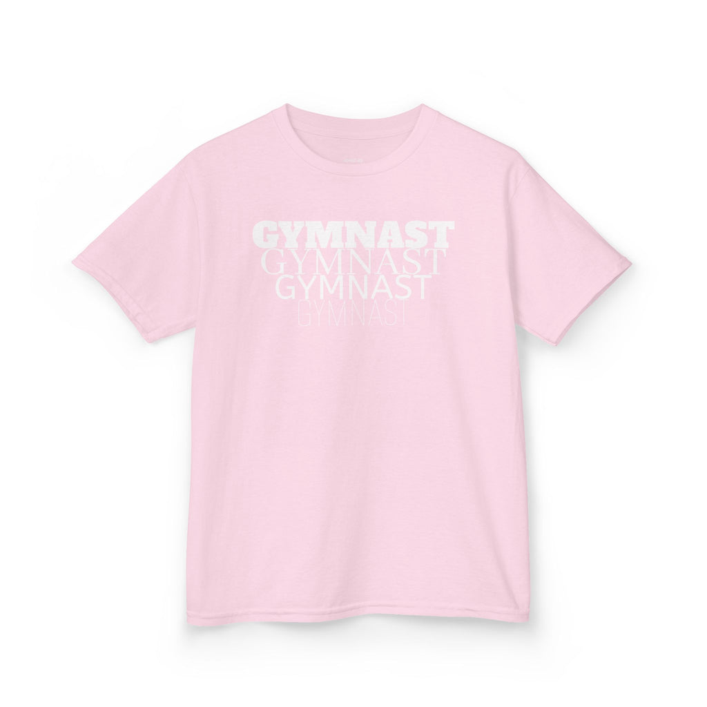 Kids Gymnast Repeat Logo Tee - Youth Gymnastics Shirt