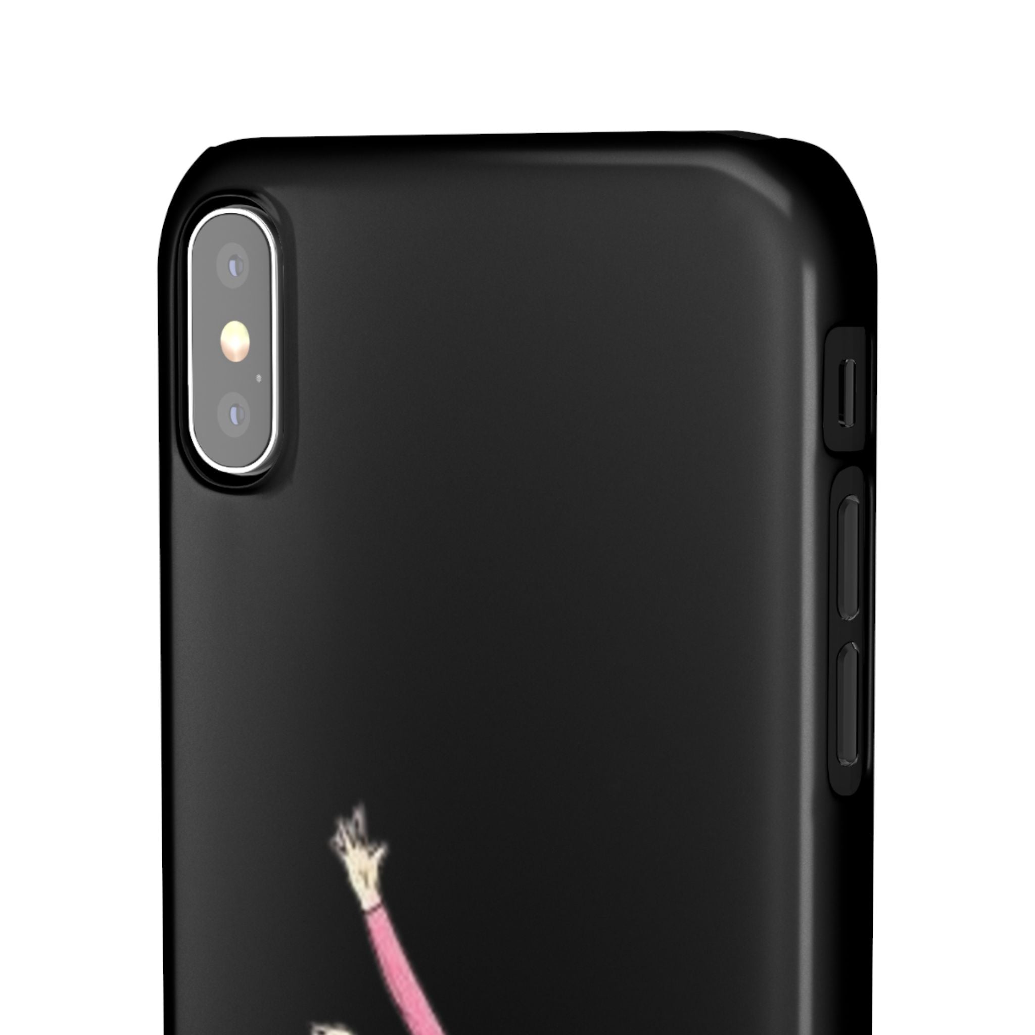 Gymnastics Phone Case — Leaping Girl Snap Case (Black)