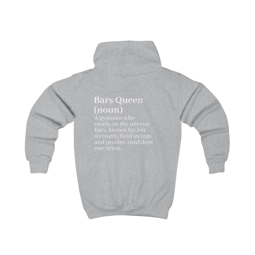 Custom Kids Hoodie — Personalized "Bars Queen" Gymnastics Hoodie (Name Option)