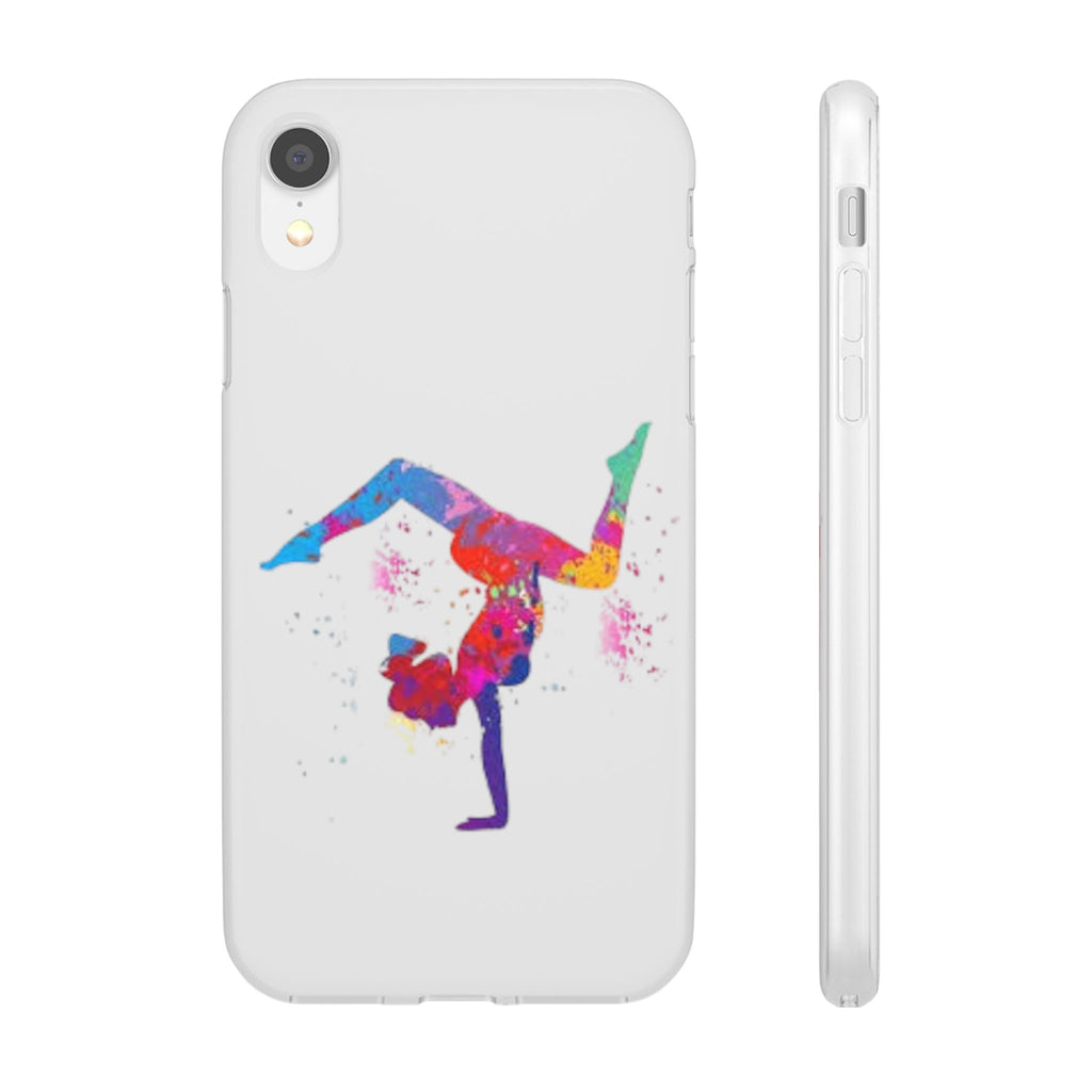 Gymnast Silhouette Phone Case – Colorful Acrobat Watercolor iPhone Cover