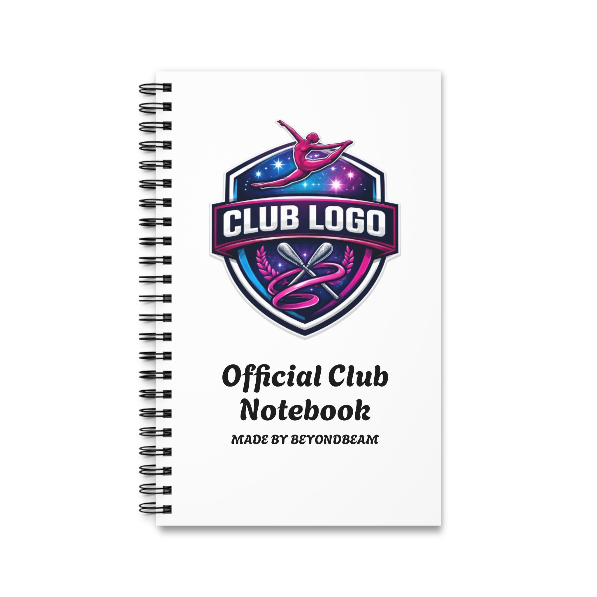 Personalised Club Logo Spiral Notebook — Official Club Notebook