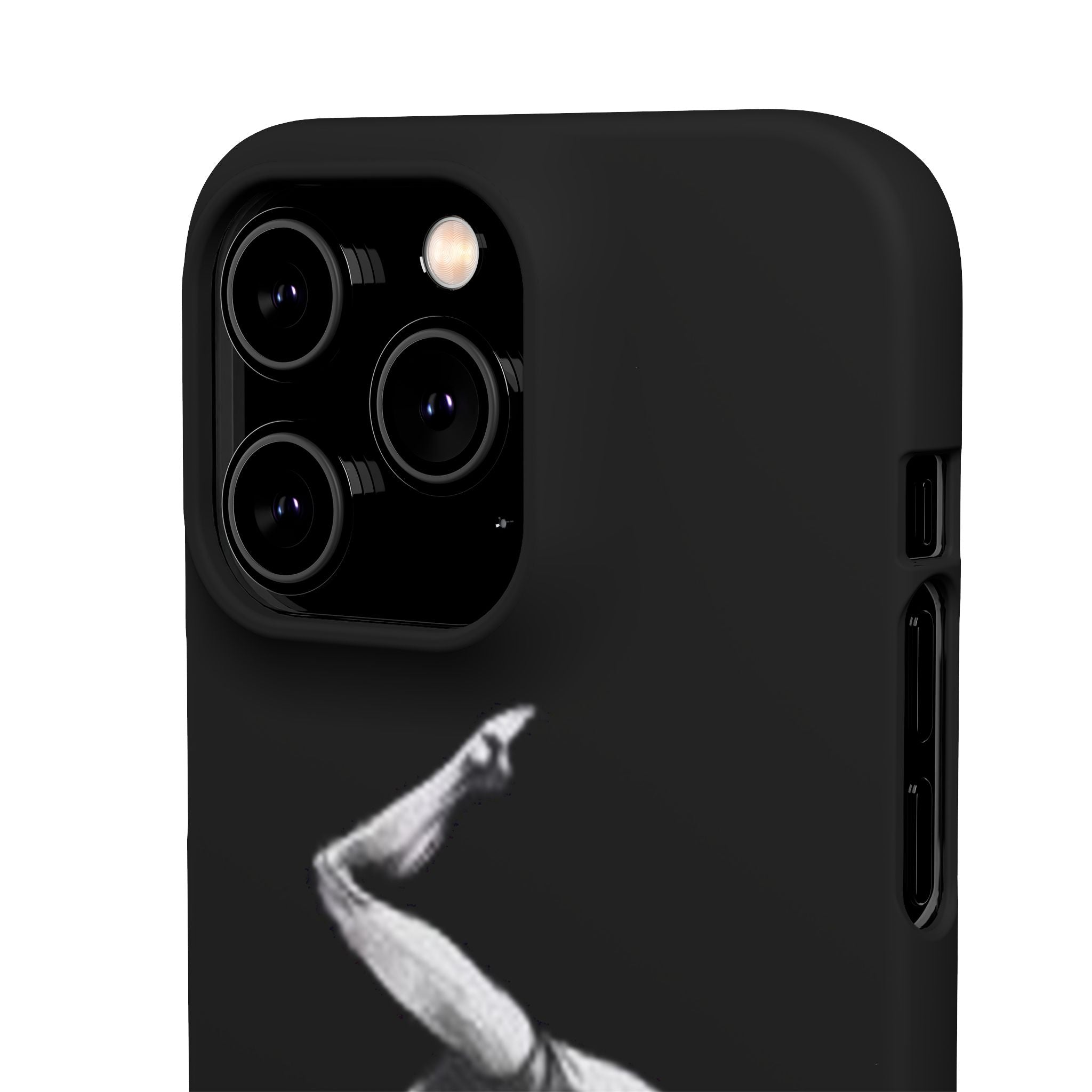 Coach Gymnastics Phone Case — Black Snap Phone Cover with Gymnast Silhouette