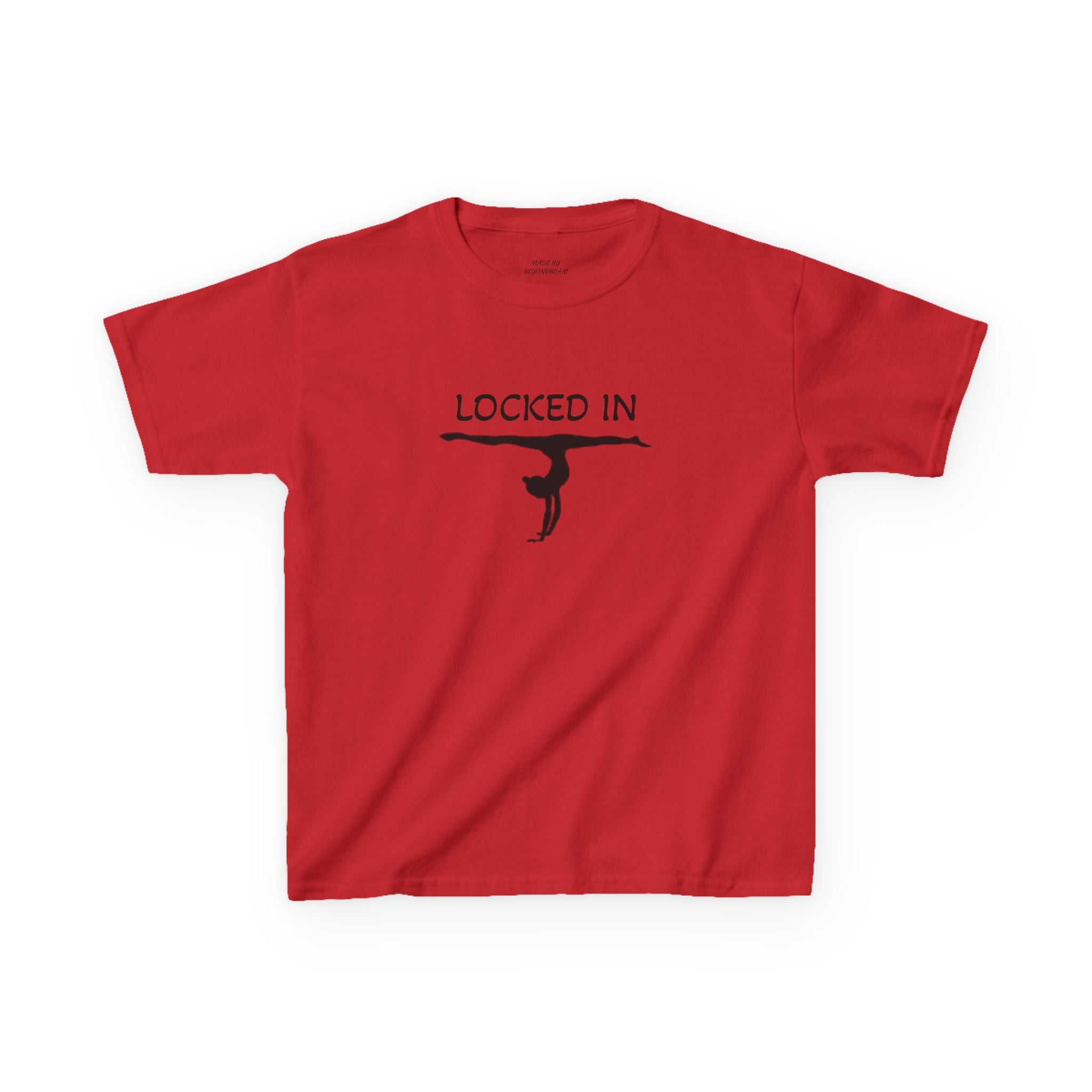 Kids Gymnastics T‑Shirt — "Stay Locked In" Balance Beam Design