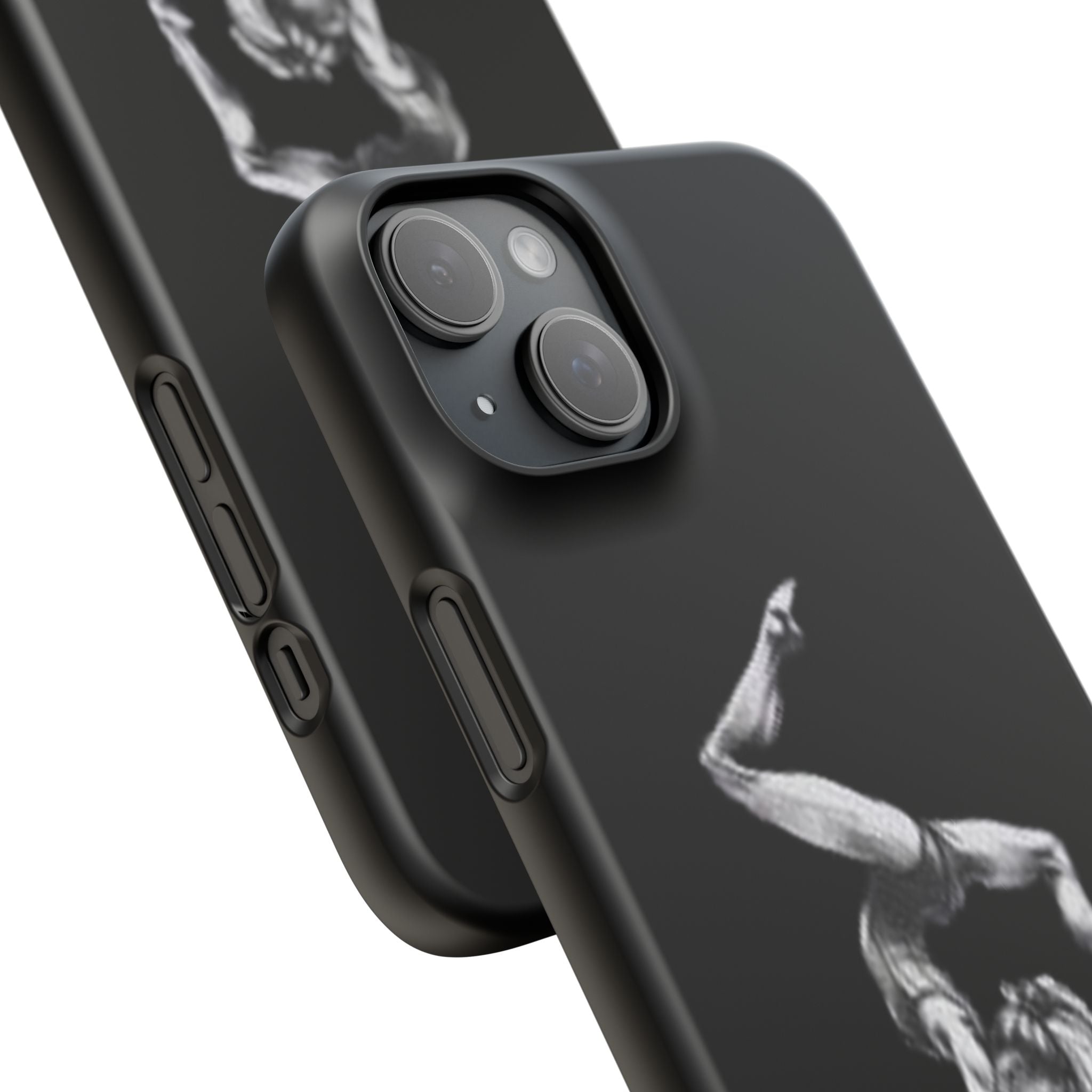 Coach Gymnastics Phone Case — Black Snap Phone Cover with Gymnast Silhouette