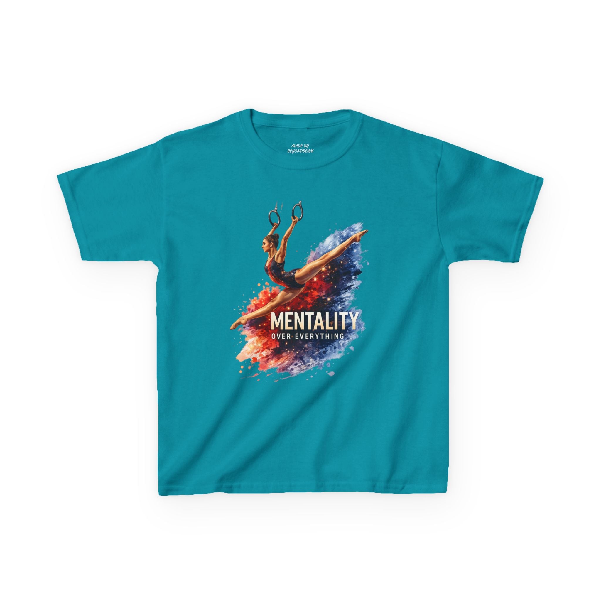 Kids Gymnastics T‑Shirt — 'Mentality: Gymnastics' Colorful Athlete Design