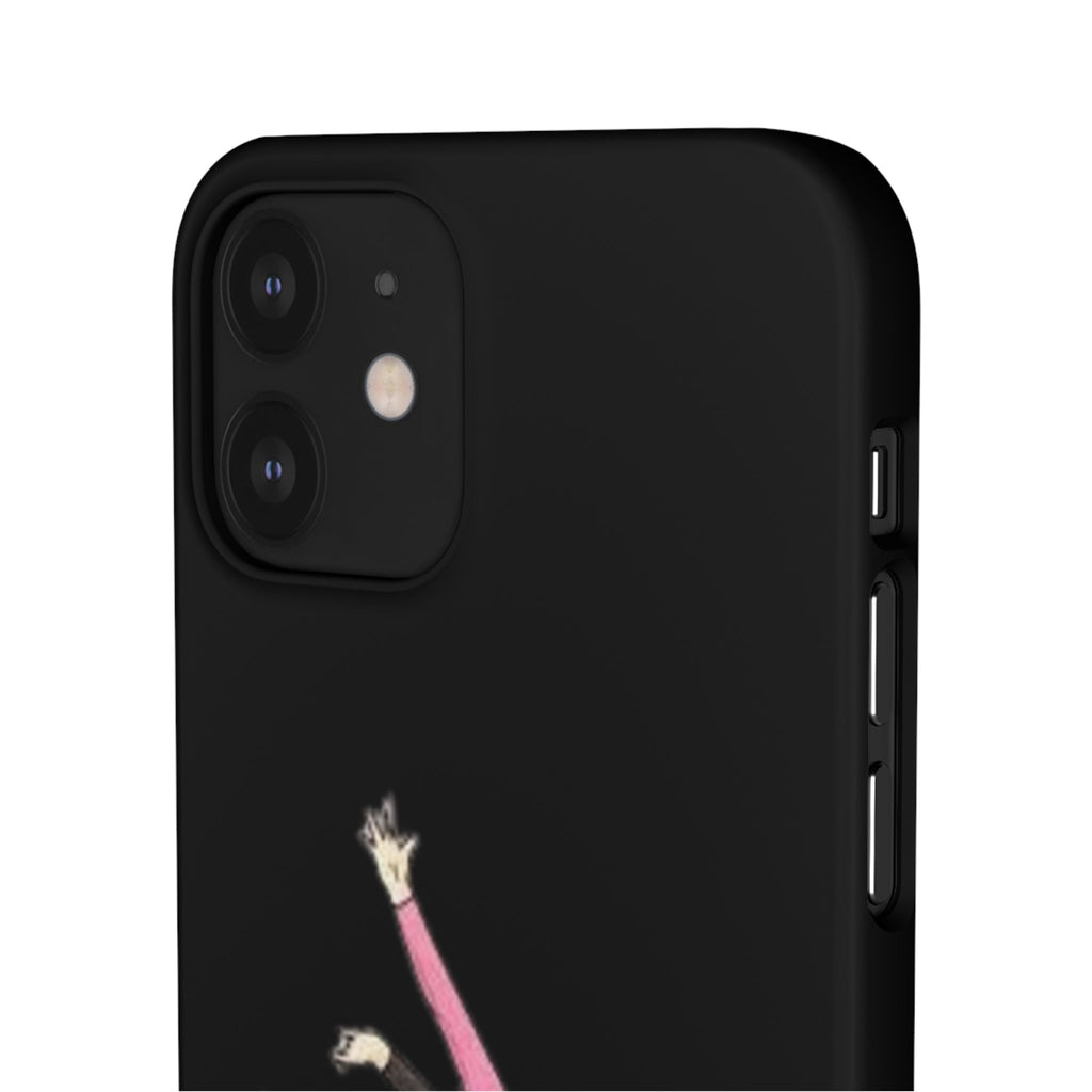 Gymnastics Phone Case — Leaping Girl Snap Case (Black)