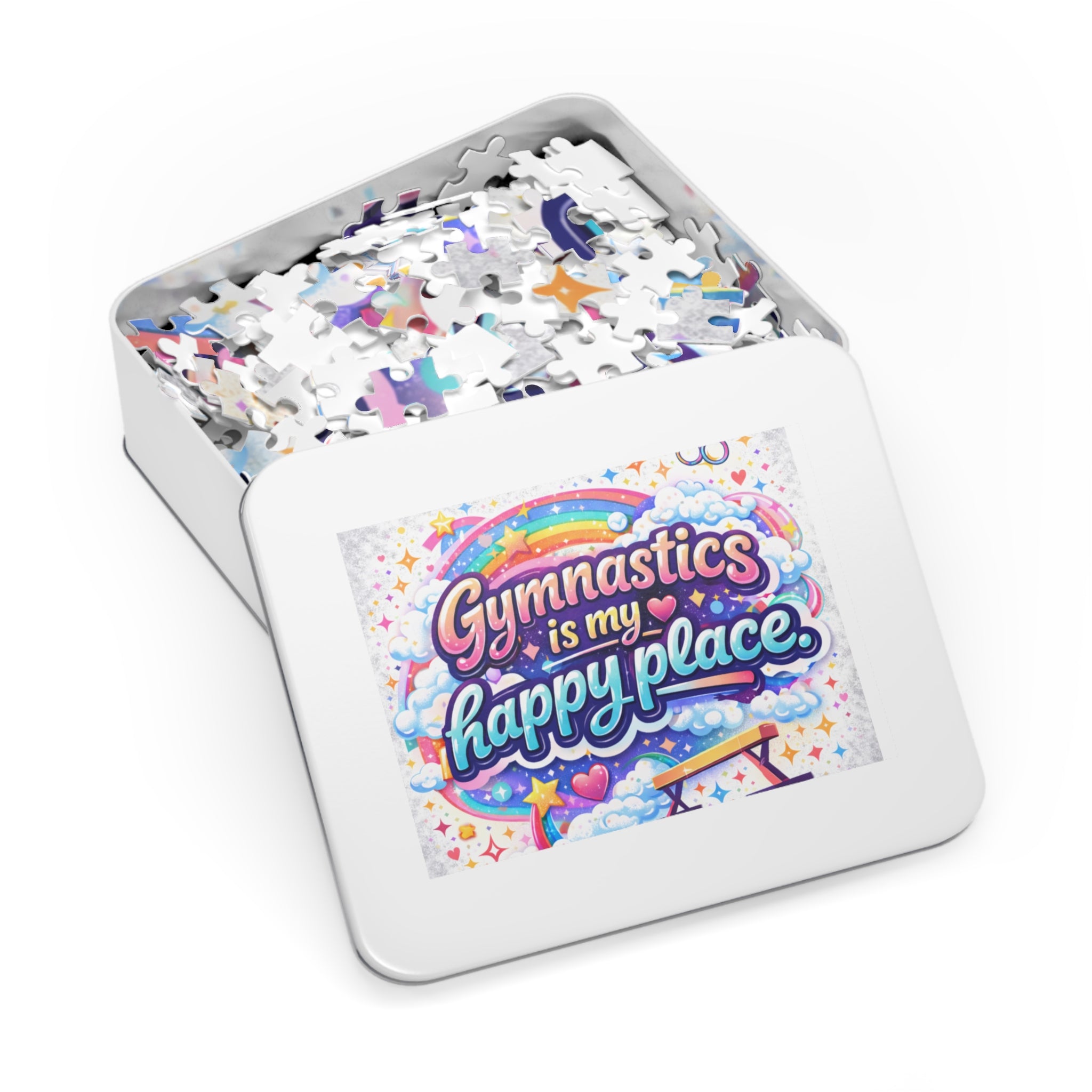 Gymnastics Is My Happy Place Jigsaw Puzzle (with Tin)