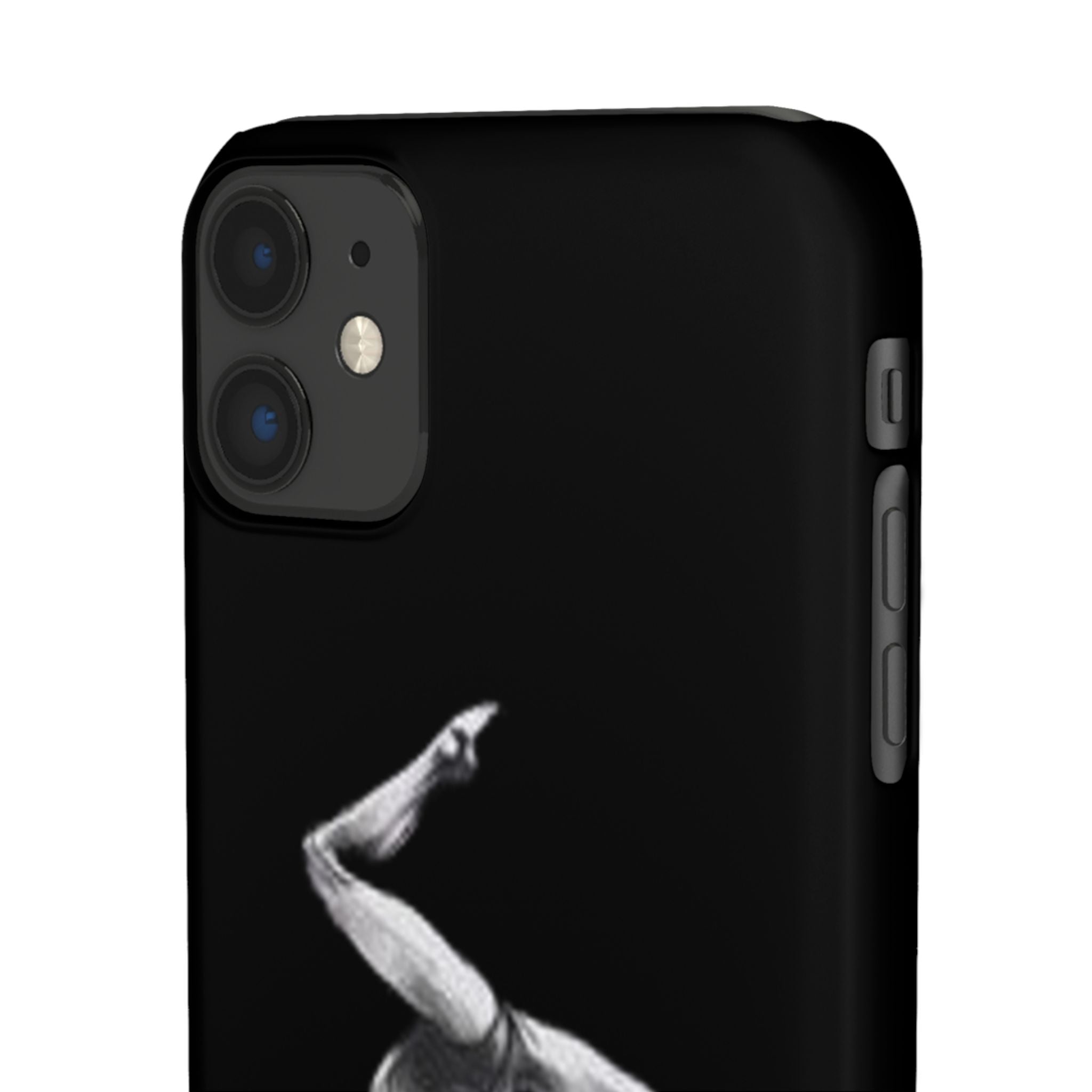 Coach Gymnastics Phone Case — Black Snap Phone Cover with Gymnast Silhouette