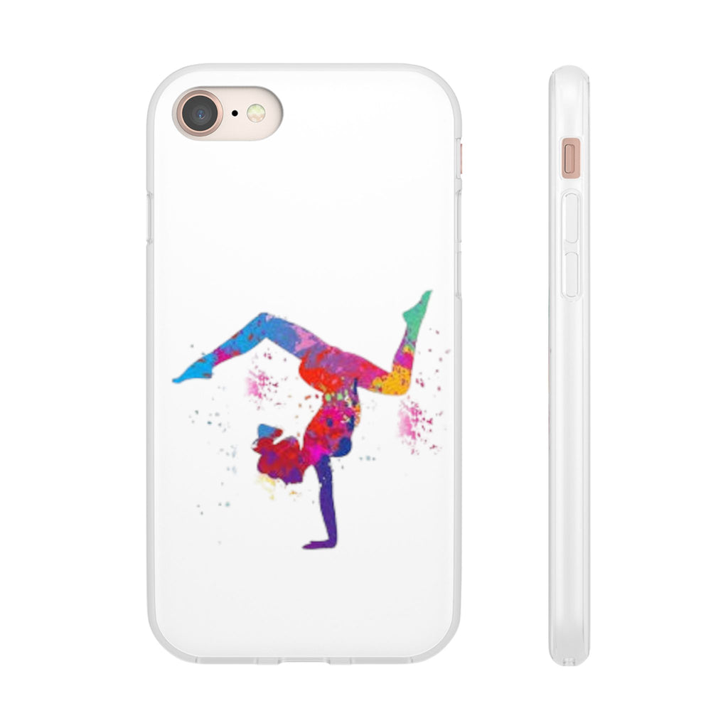 Gymnast Silhouette Phone Case – Colorful Acrobat Watercolor iPhone Cover
