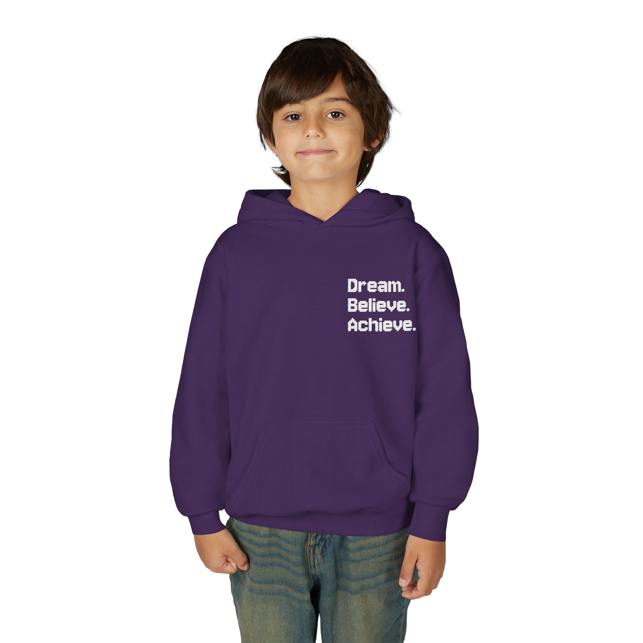 Inspirational Youth Hoodie - Dream Believe Achieve (Kids)