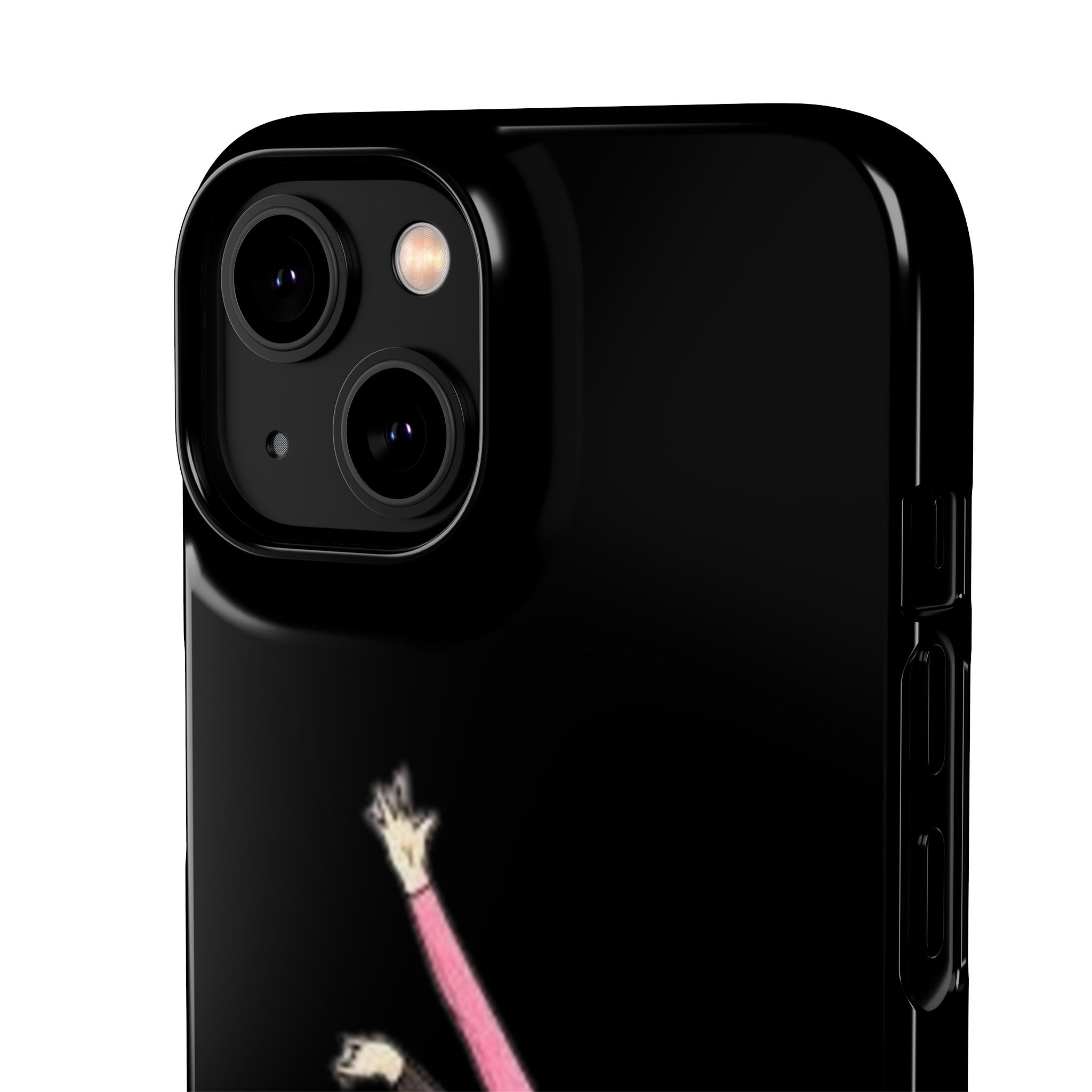 Gymnastics Phone Case — Leaping Girl Snap Case (Black)