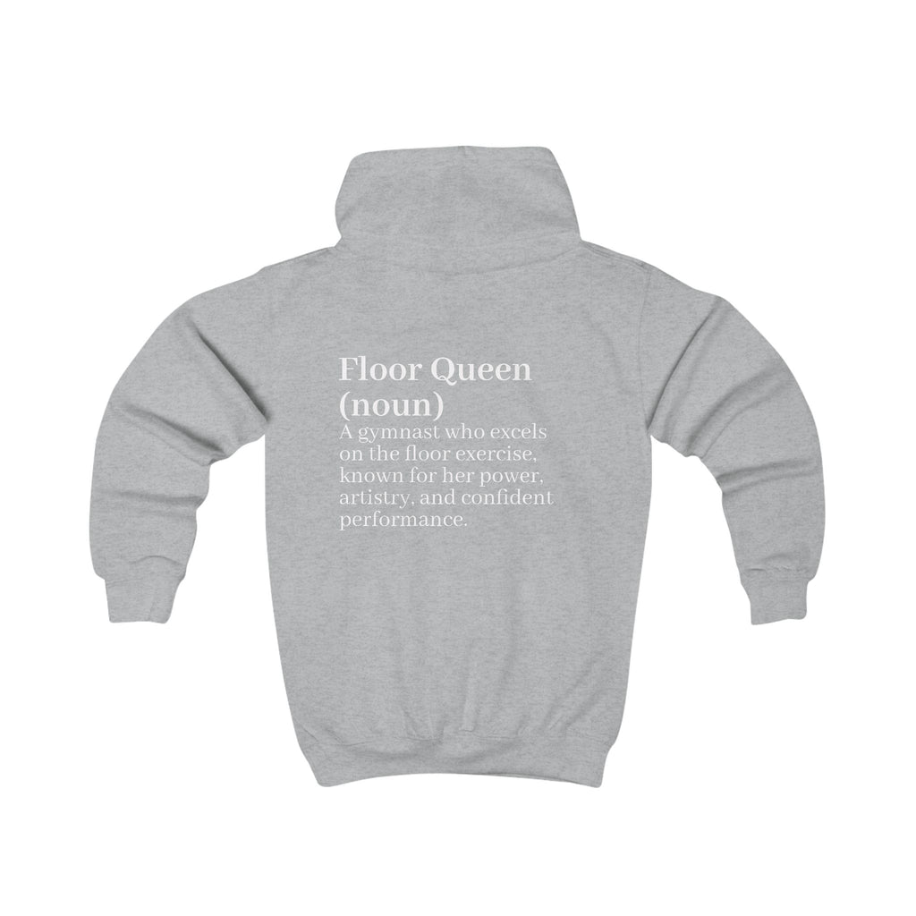 Kids Hoodie - "Floor Queen" Definition Back Print with Custom Name Front