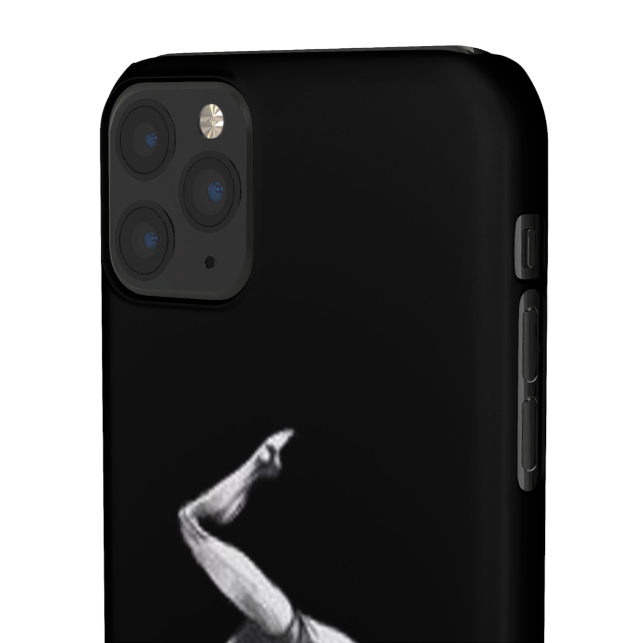 Coach Gymnastics Phone Case — Black Snap Phone Cover with Gymnast Silhouette