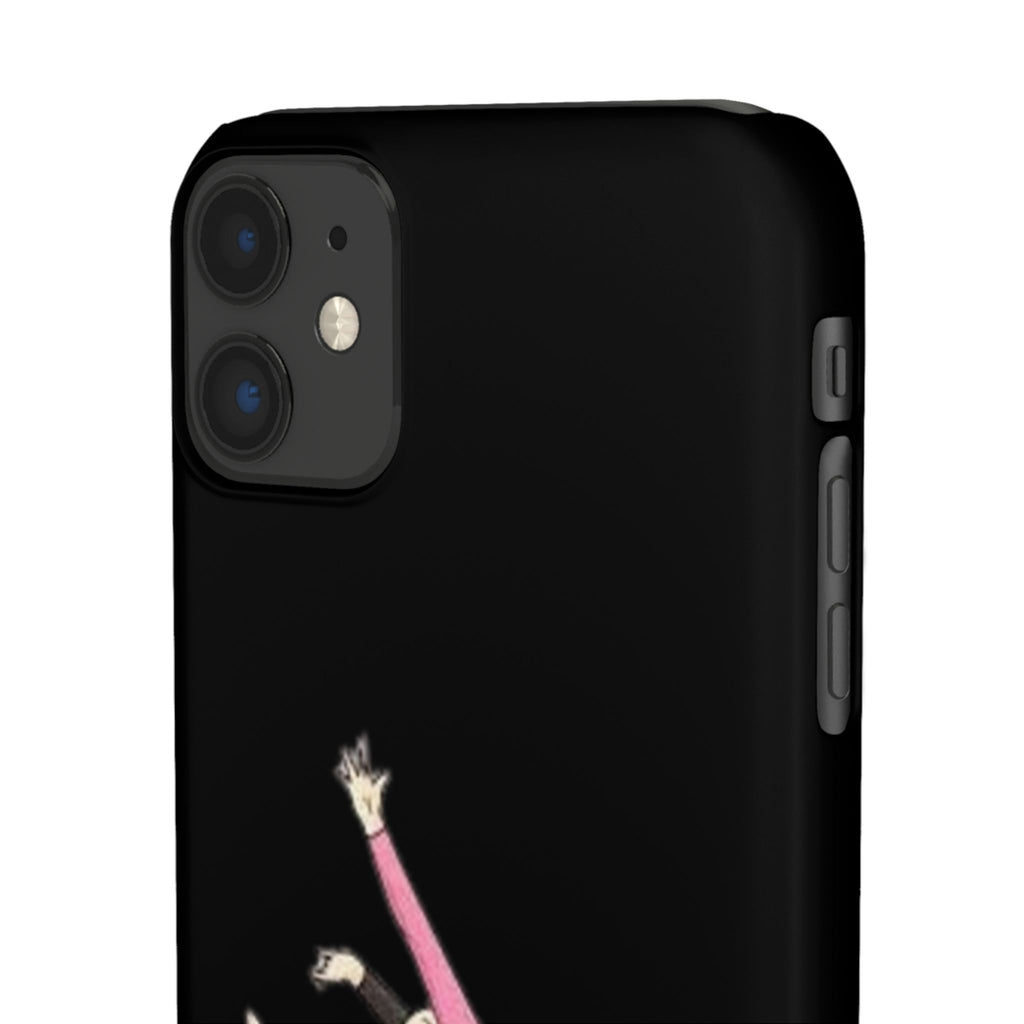 Gymnastics Phone Case — Leaping Girl Snap Case (Black)