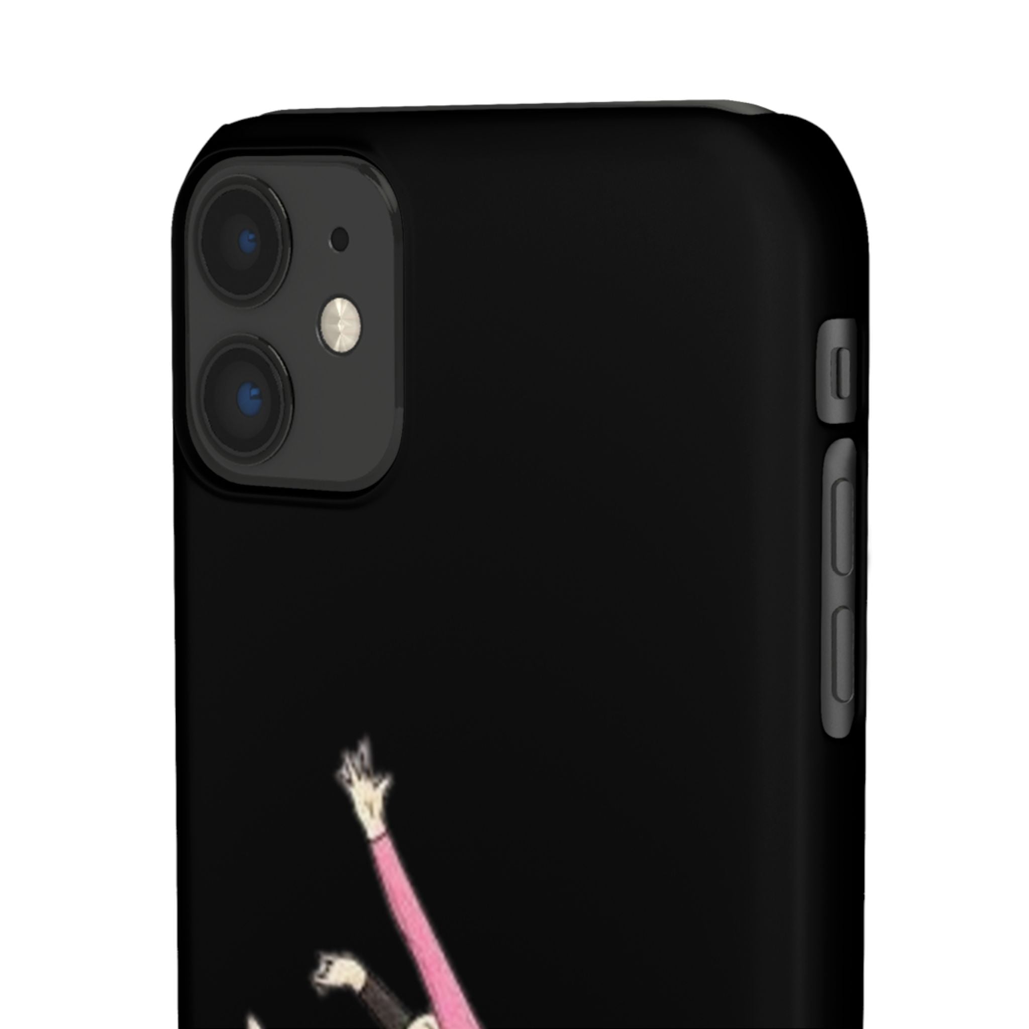 Gymnastics Phone Case — Leaping Girl Snap Case (Black)